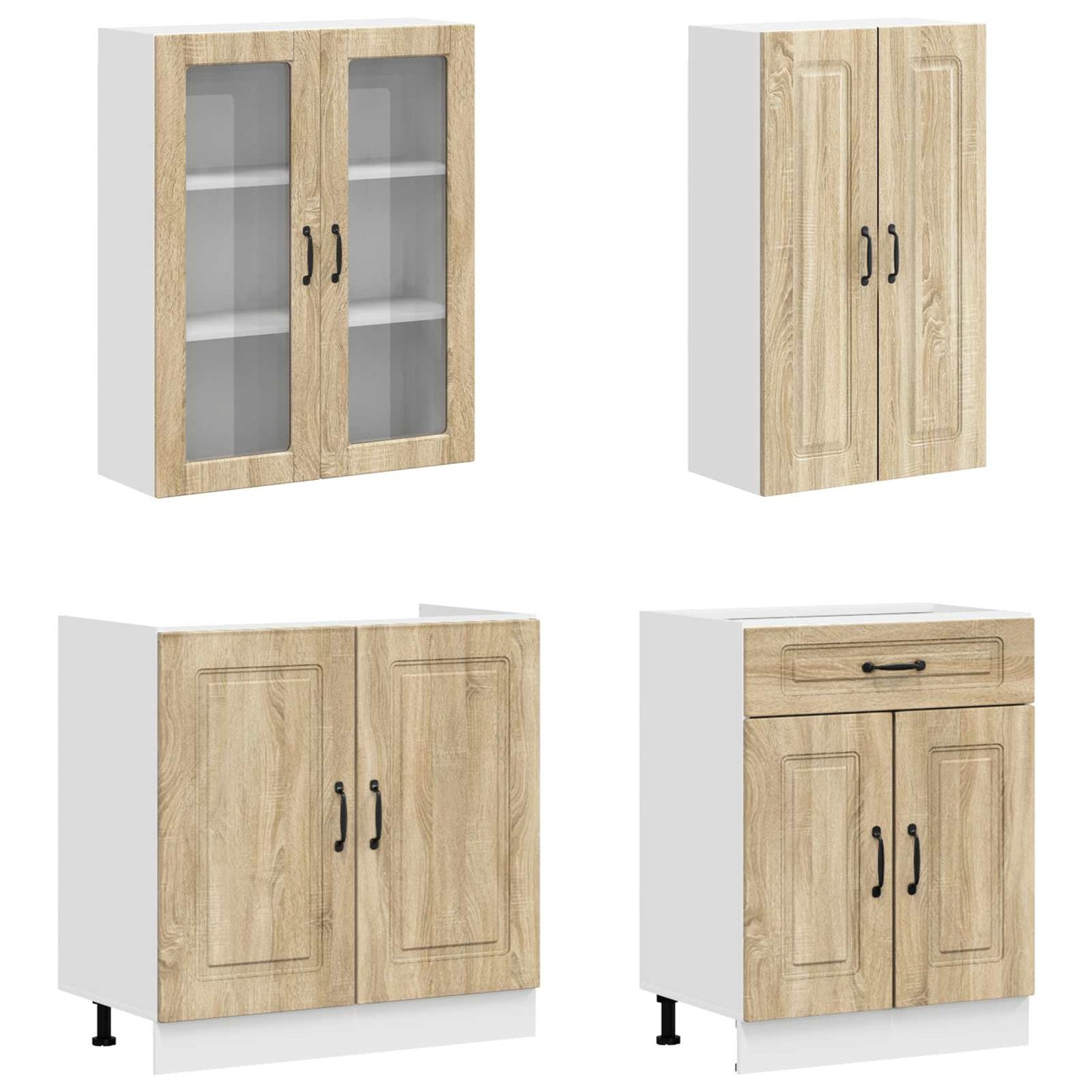 Kitchen Unit KALMAR 4 pcs Sonoma Oak Engineered Wood
