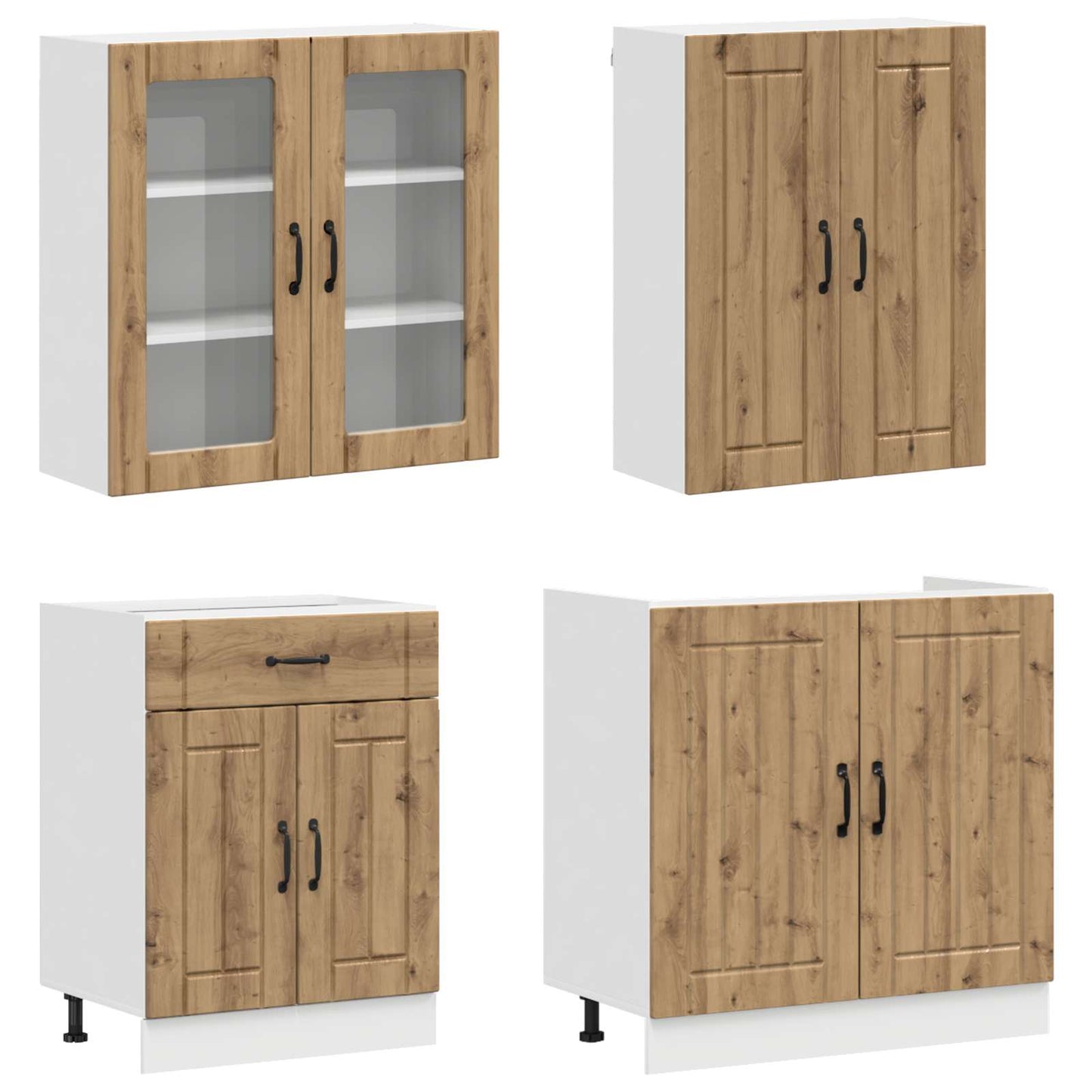 Kitchen Unit LUCCA 4 pcs Artisan Oak Engineered Wood