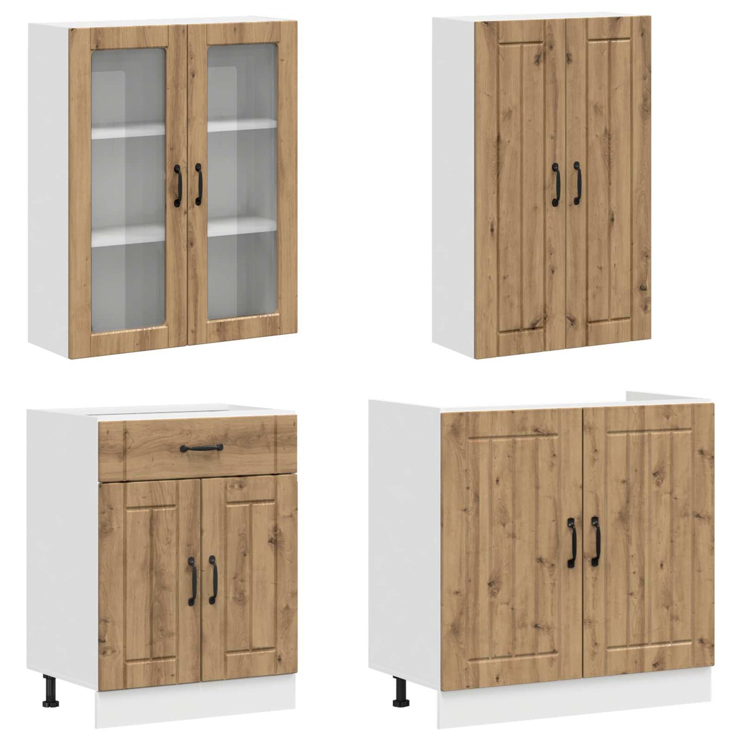 Kitchen Unit LUCCA 4 pcs Artisan Oak Engineered Wood