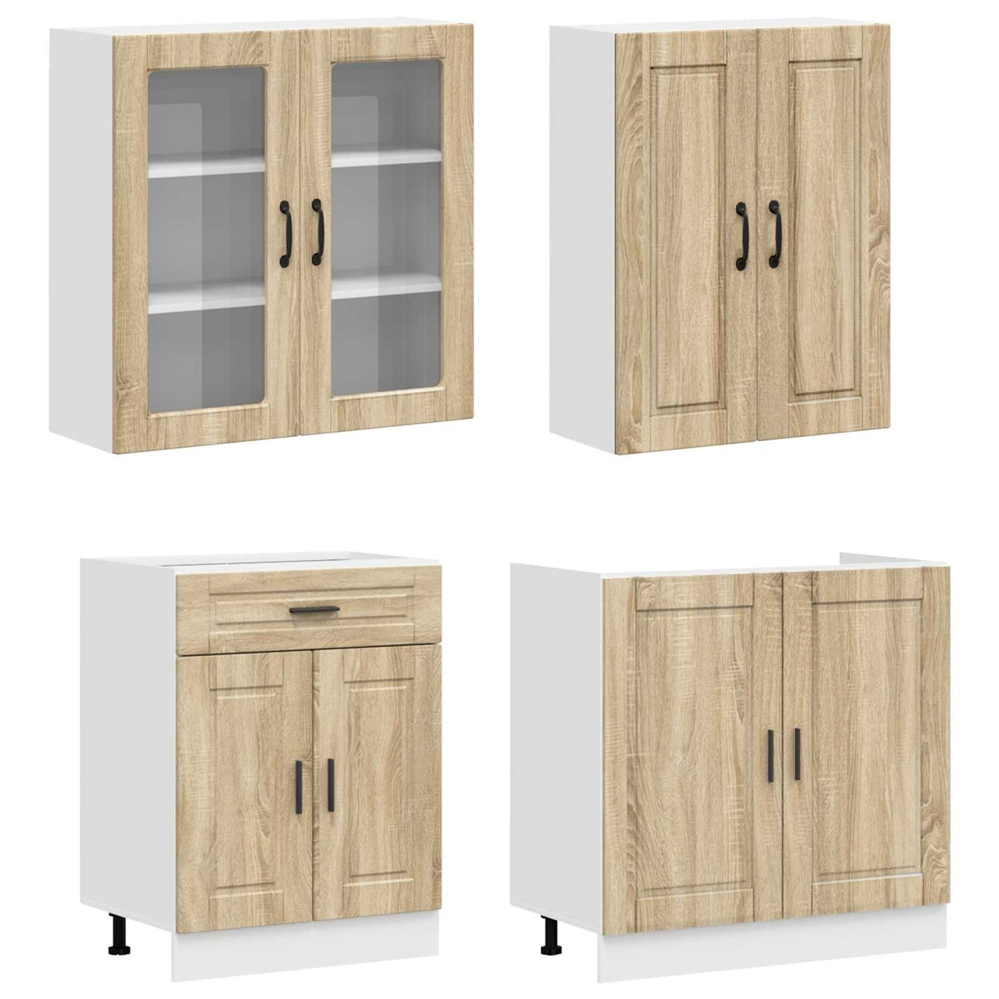 Kitchen Unit PORTO 4 pcs Sonoma Oak Engineered Wood