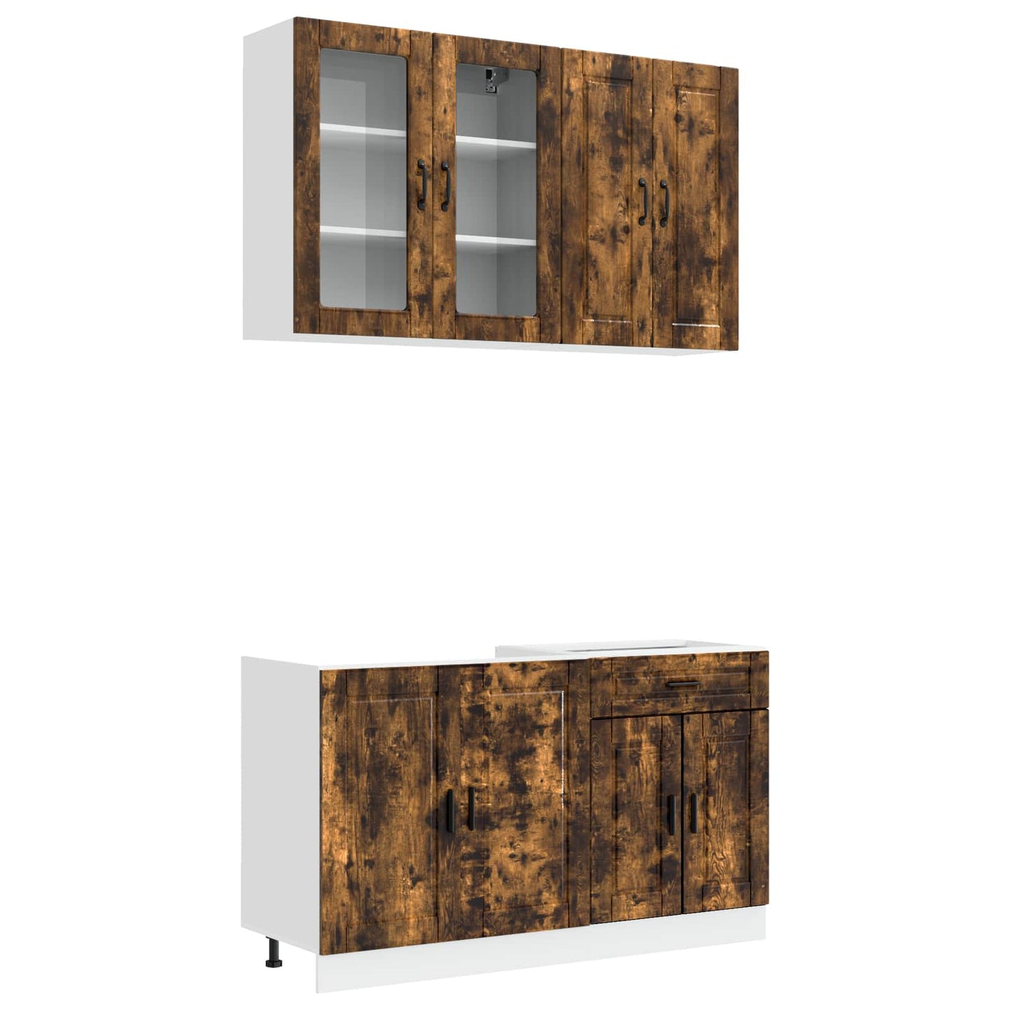 Kitchen Unit PORTO 4 pcs Smoked Oak Engineered Wood