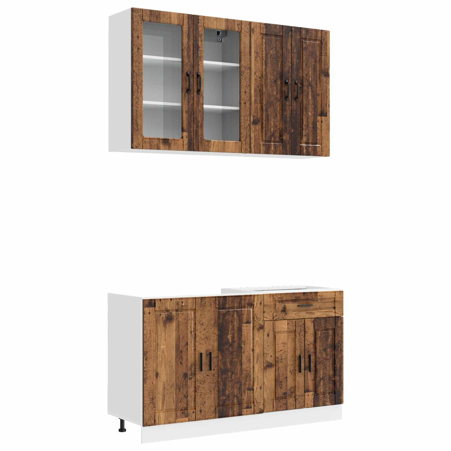 Kitchen Unit PORTO 4 pcs Old Wood Engineered Wood