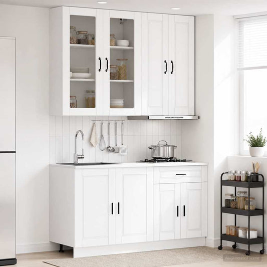 Kitchen Unit PORTO 4 pcs White Engineered Wood