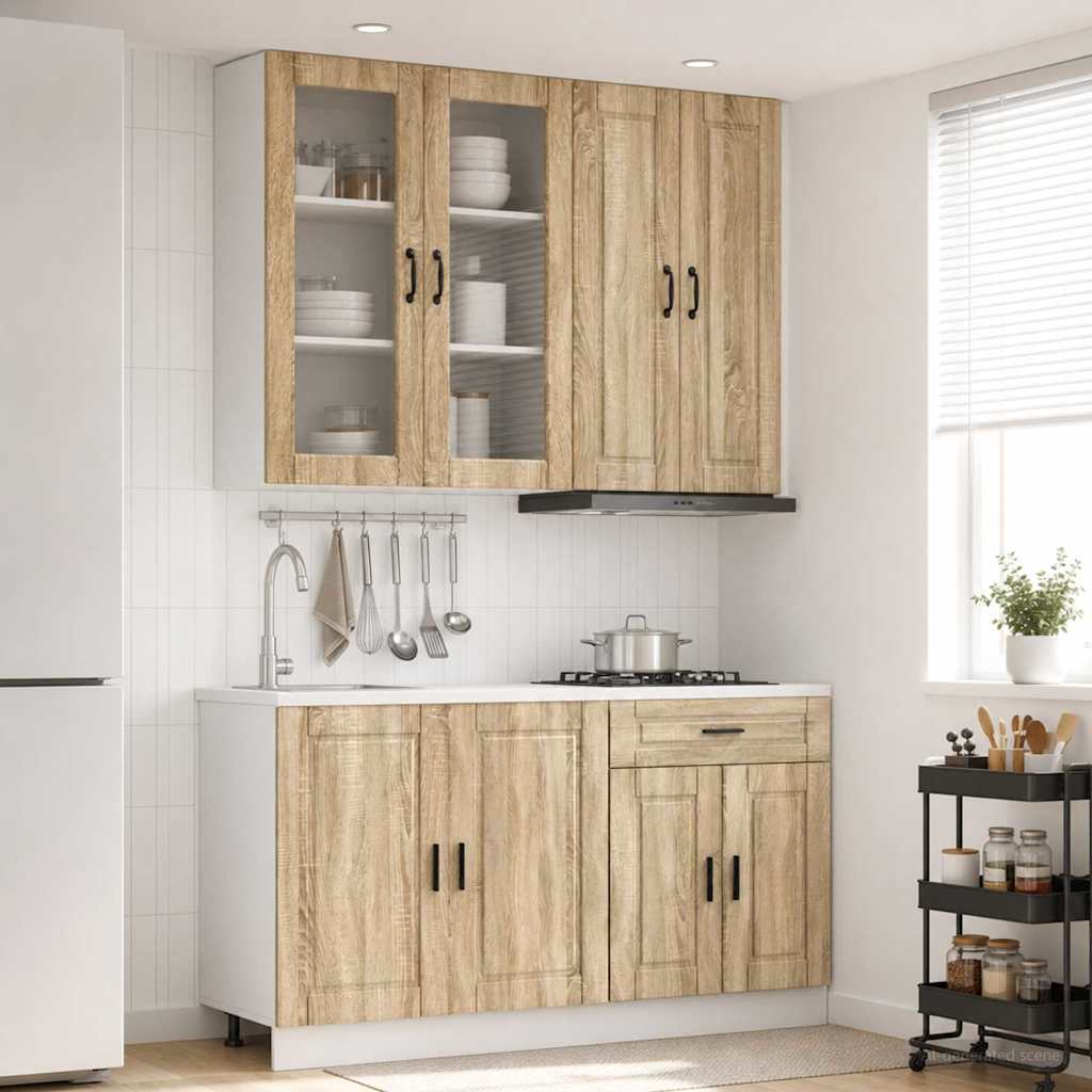 Kitchen Unit PORTO 4 pcs Sonoma Oak Engineered Wood