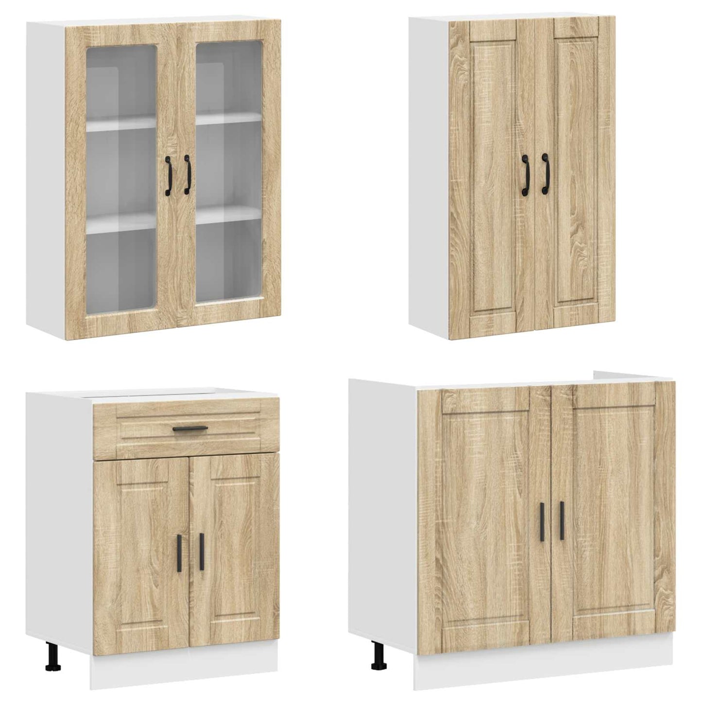 Kitchen Unit PORTO 4 pcs Sonoma Oak Engineered Wood