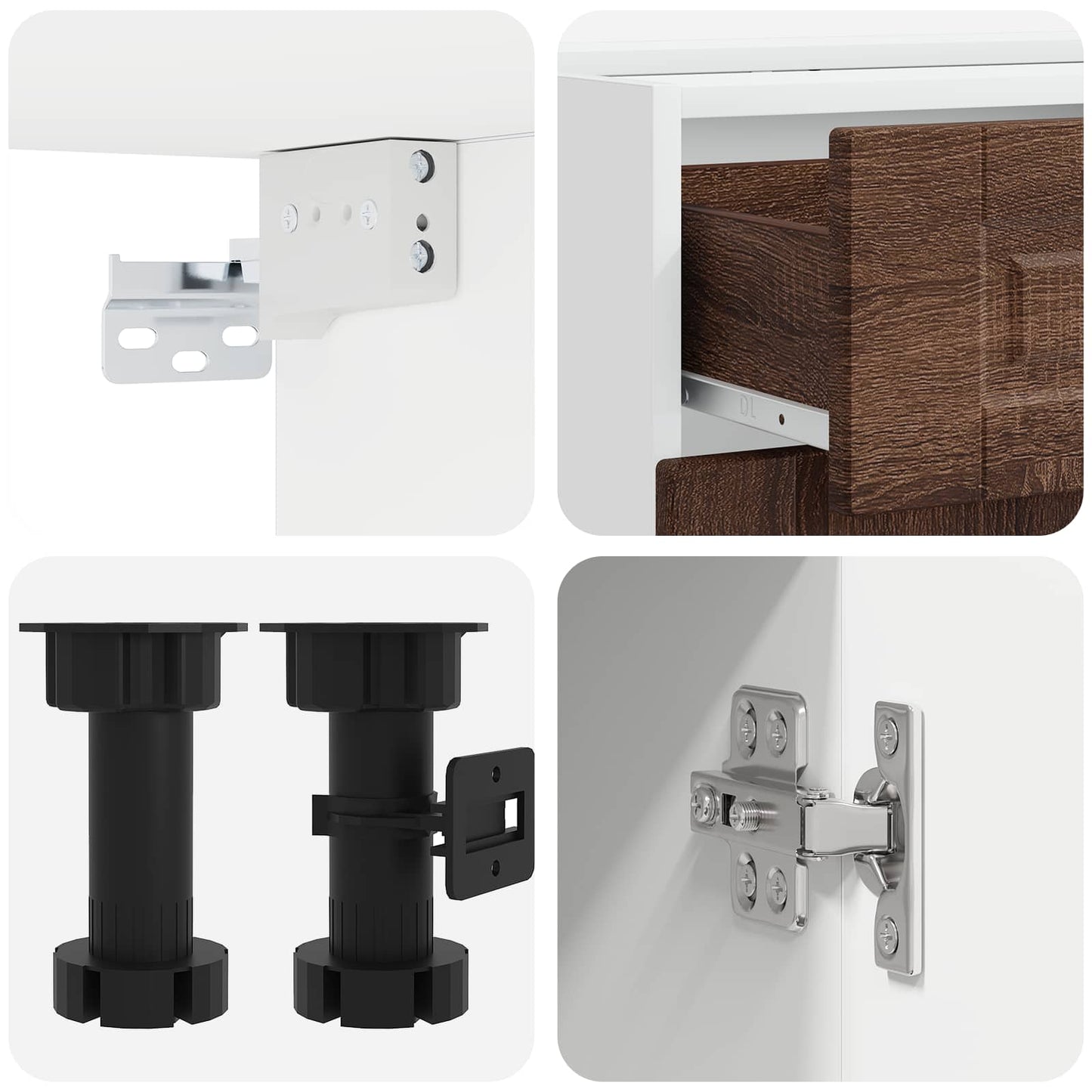 Kitchen Unit PORTO 4 pcs Brown Oak Engineered Wood