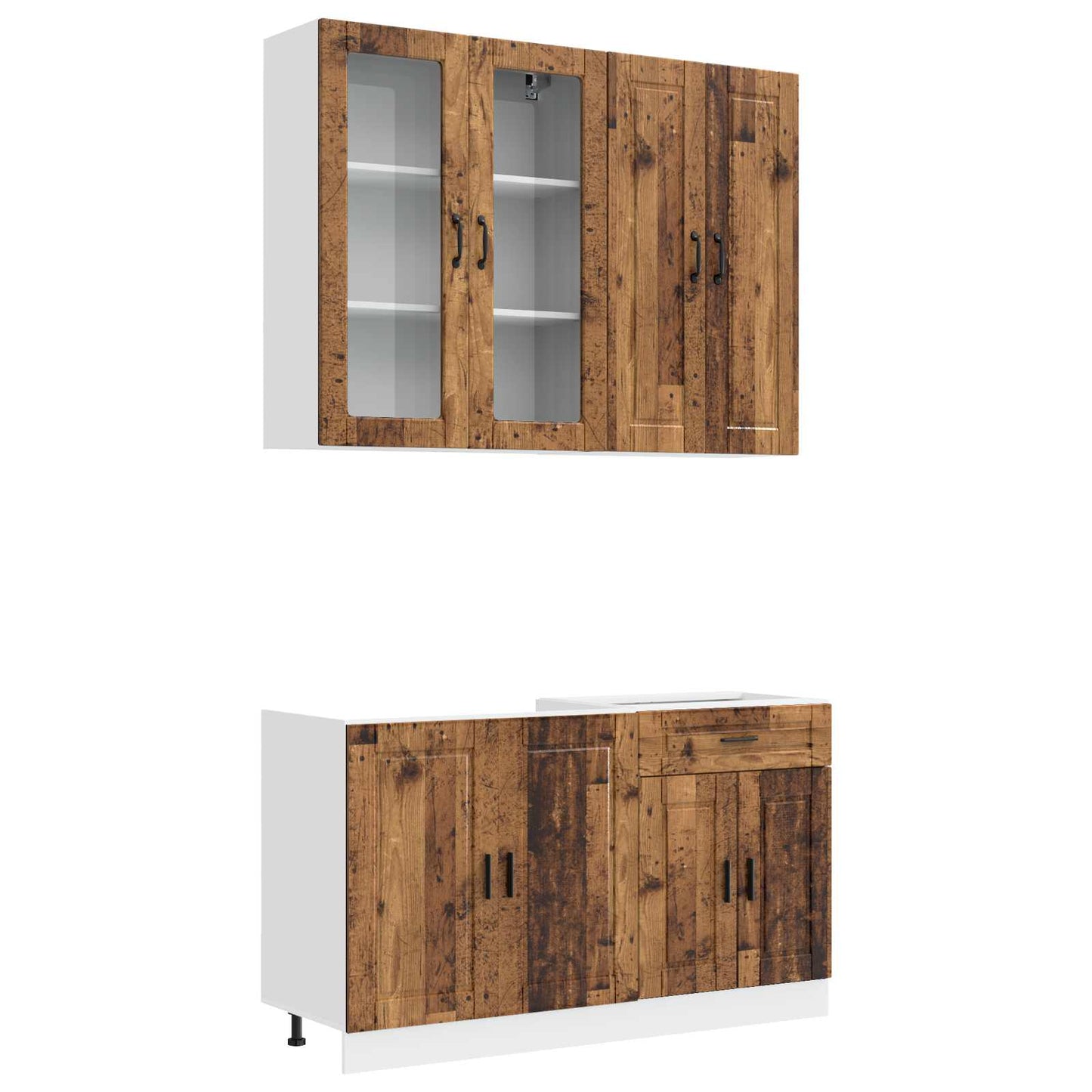 Kitchen Unit PORTO 4 pcs Old Wood Engineered Wood