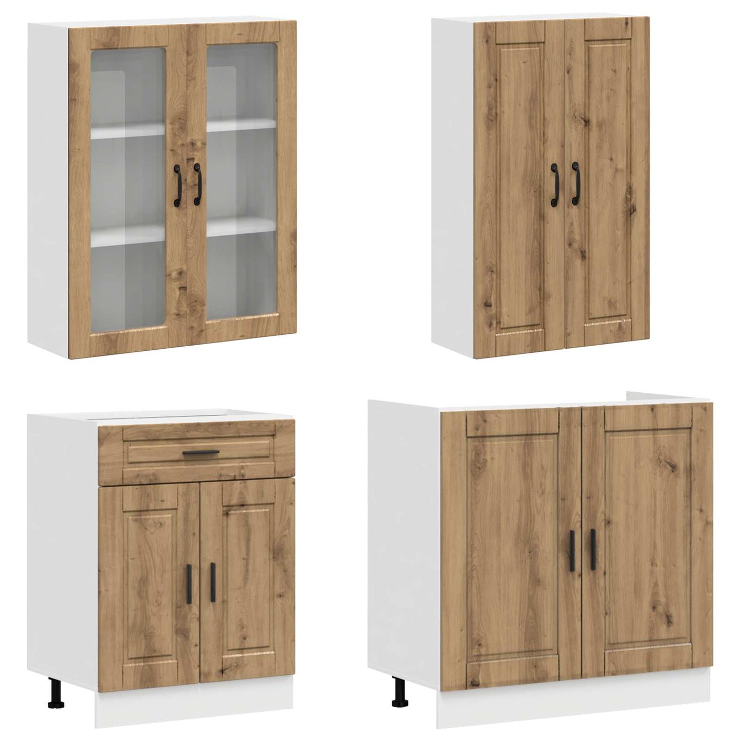 Kitchen Unit PORTO 4 pcs Artisan Oak Engineered Wood