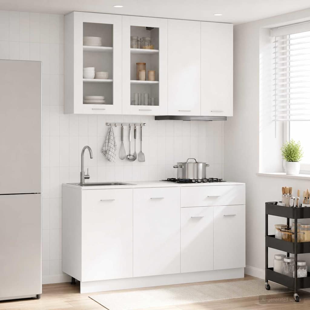 Kitchen Unit LYON 4 pcs White Engineered Wood