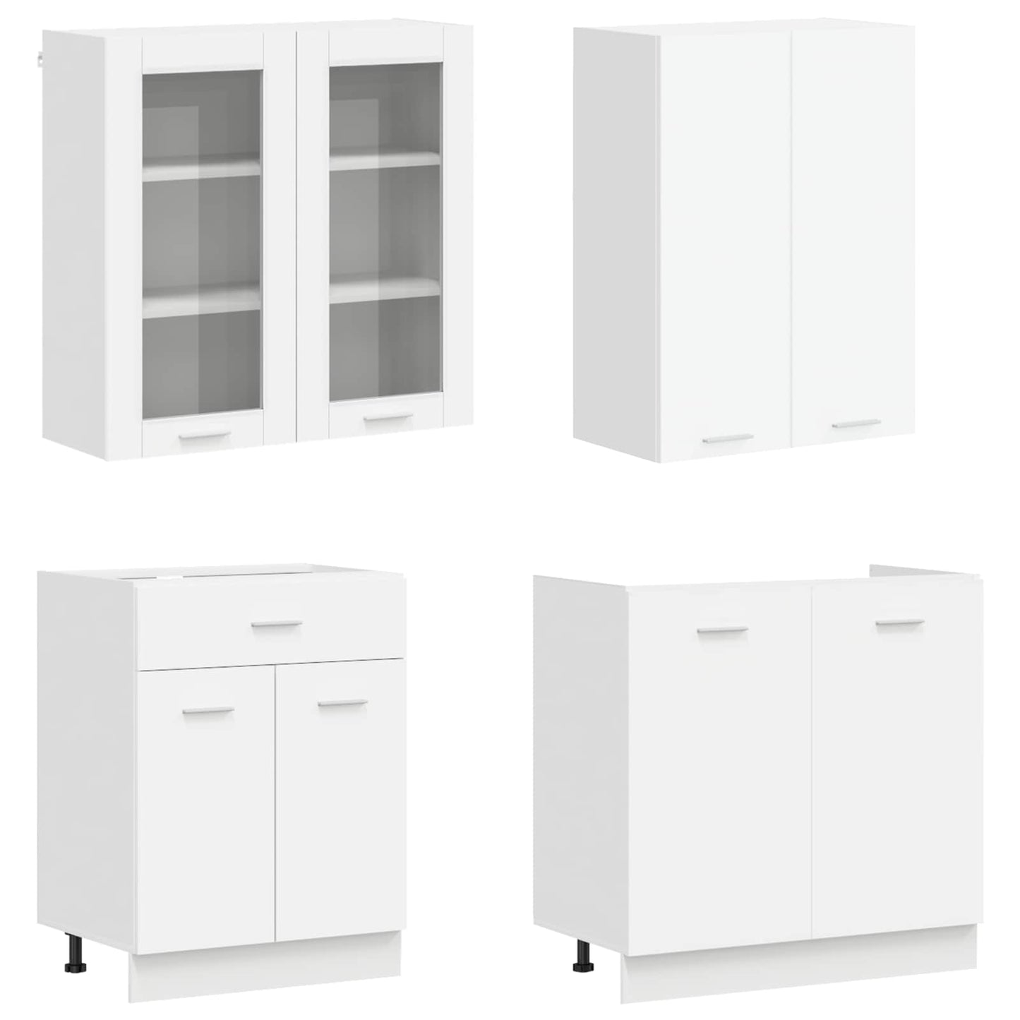 Kitchen Unit LYON 4 pcs White Engineered Wood