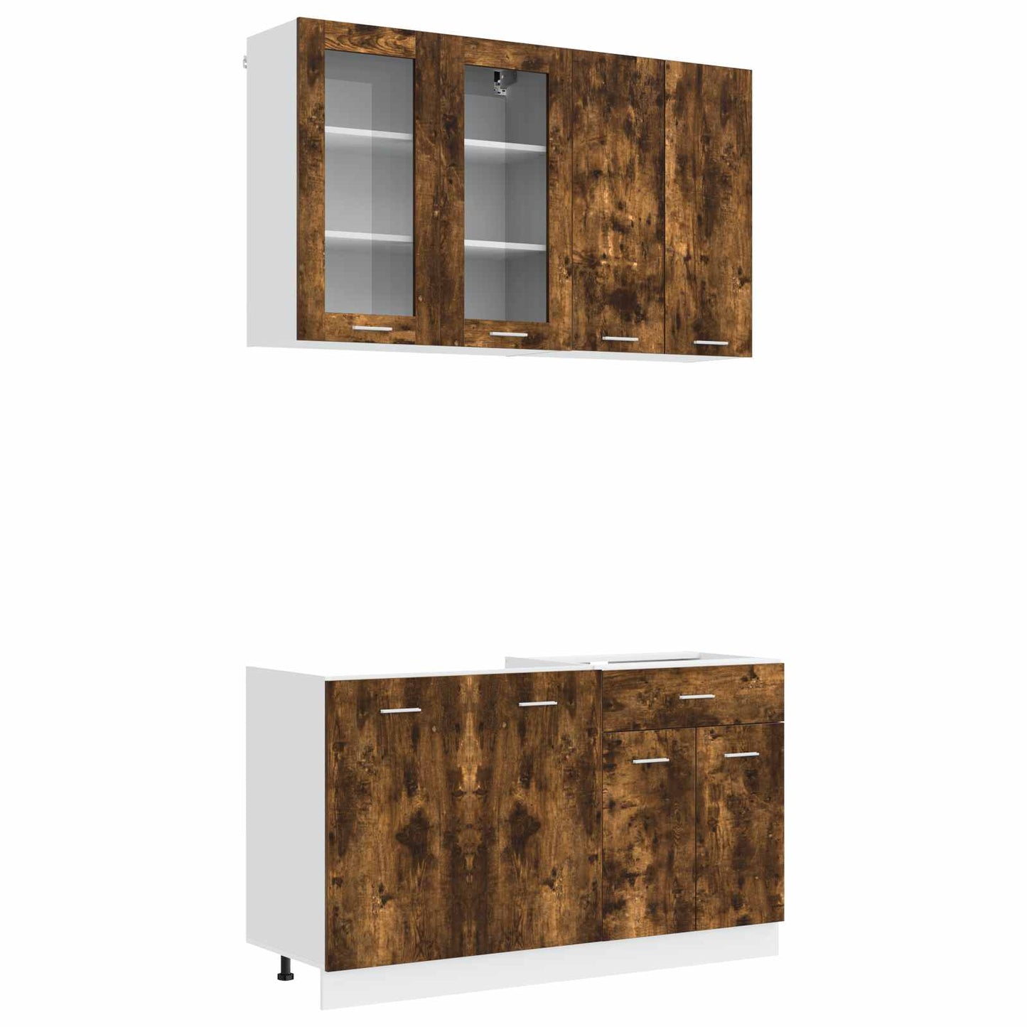 Kitchen Unit LYON 4 pcs Smoked Oak Engineered Wood