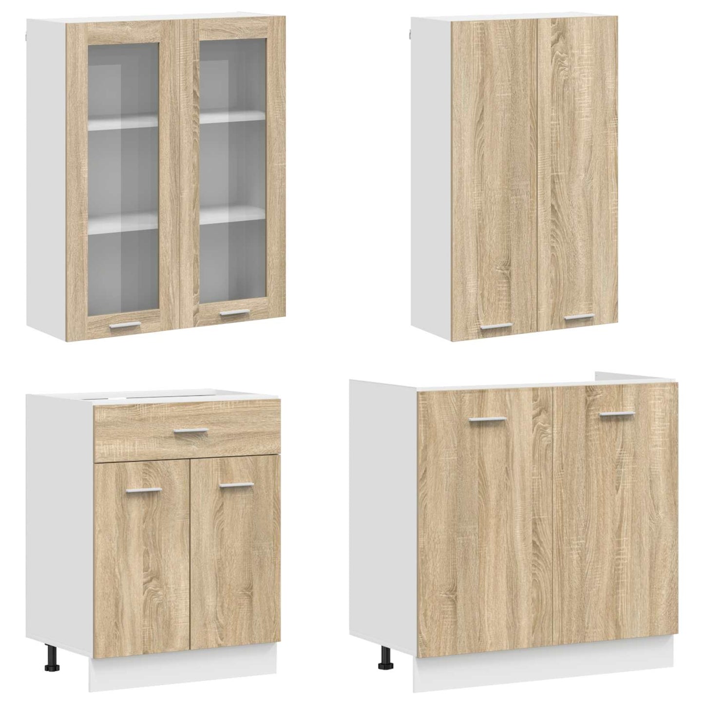 Kitchen Unit LYON 4 pcs Sonoma Oak Engineered Wood