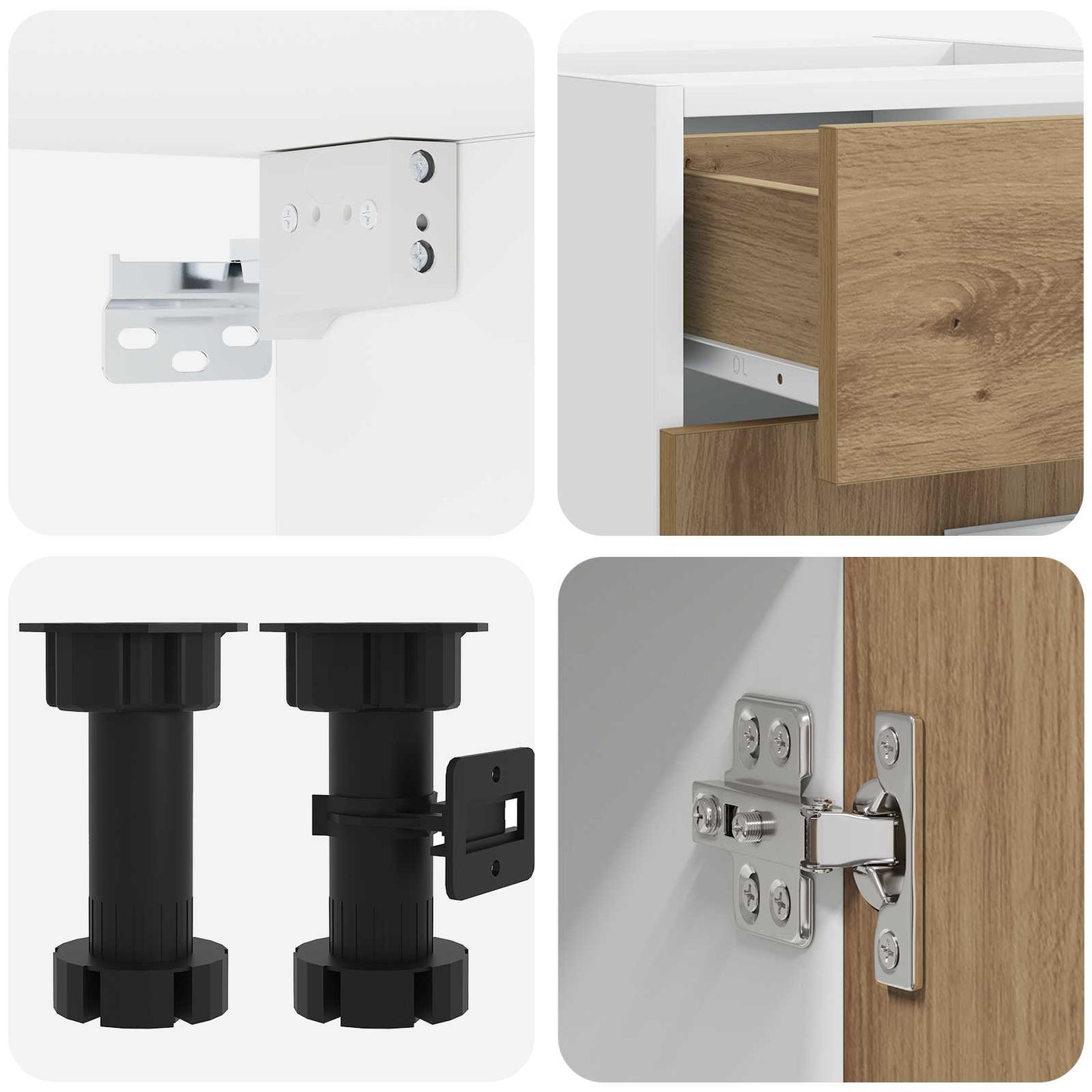 Kitchen Unit LYON 4 pcs Artisan Oak Engineered Wood