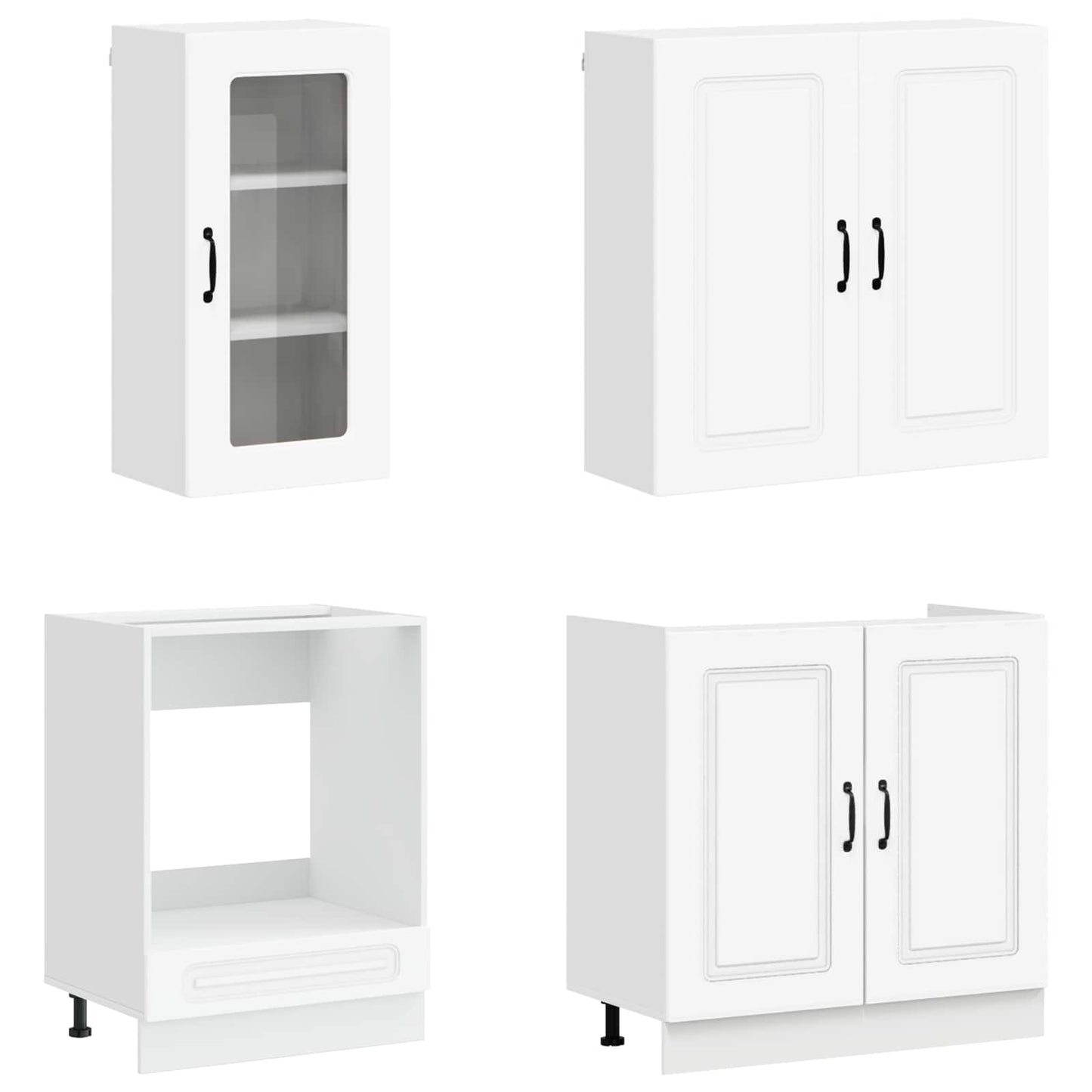 Kitchen Unit KALMAR 8 pcs White Engineered Wood