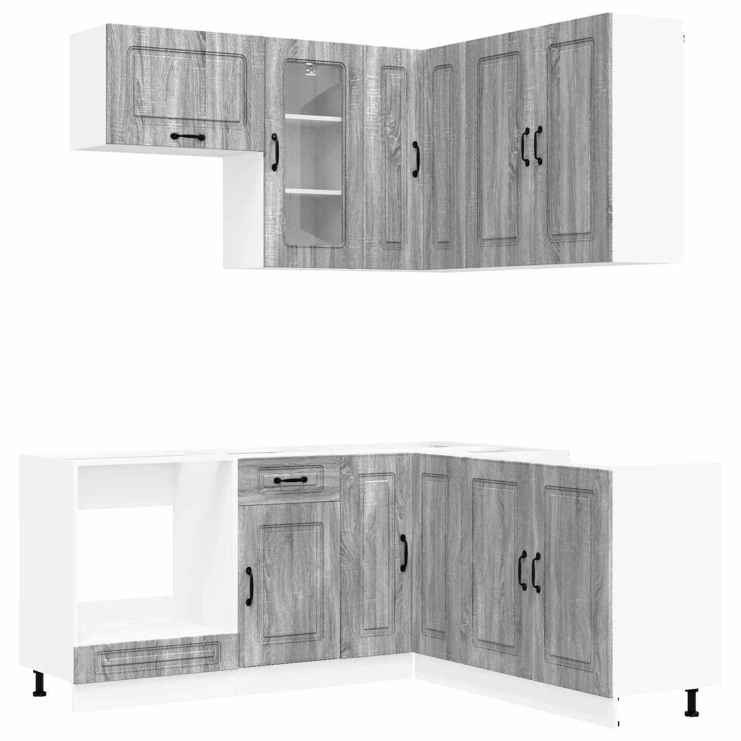 Kitchen Unit KALMAR 8 pcs Grey Sonoma Engineered Wood