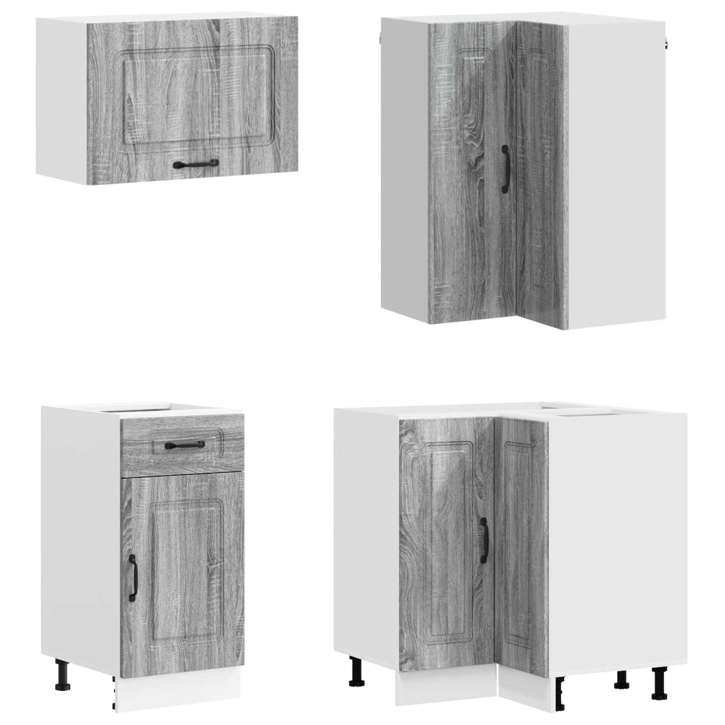 Kitchen Unit KALMAR 8 pcs Grey Sonoma Engineered Wood