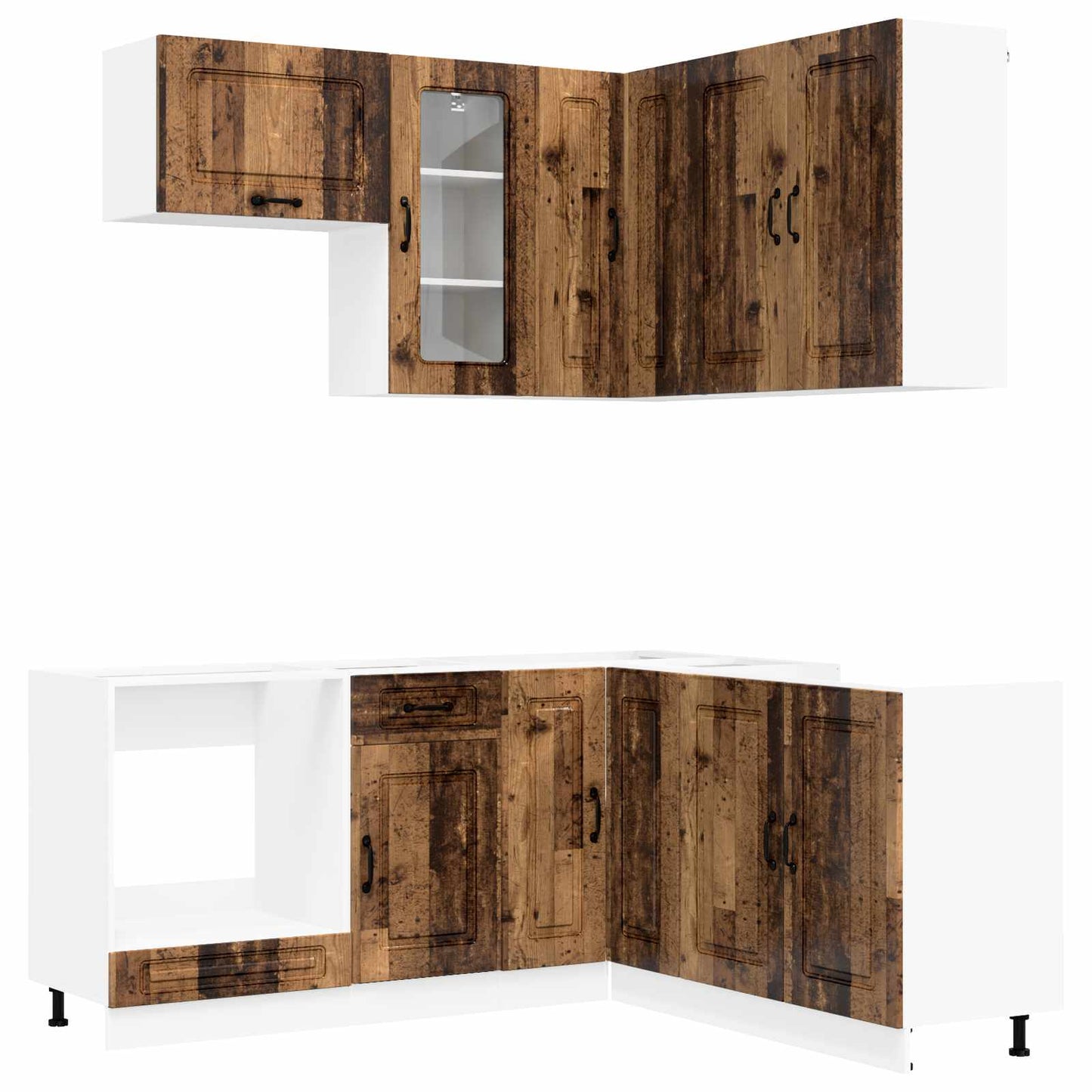 Kitchen Unit KALMAR 8 pcs Old Wood Engineered Wood