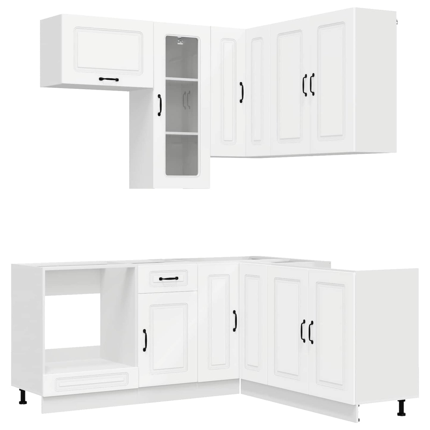 Kitchen Unit KALMAR 8 pcs White Engineered Wood