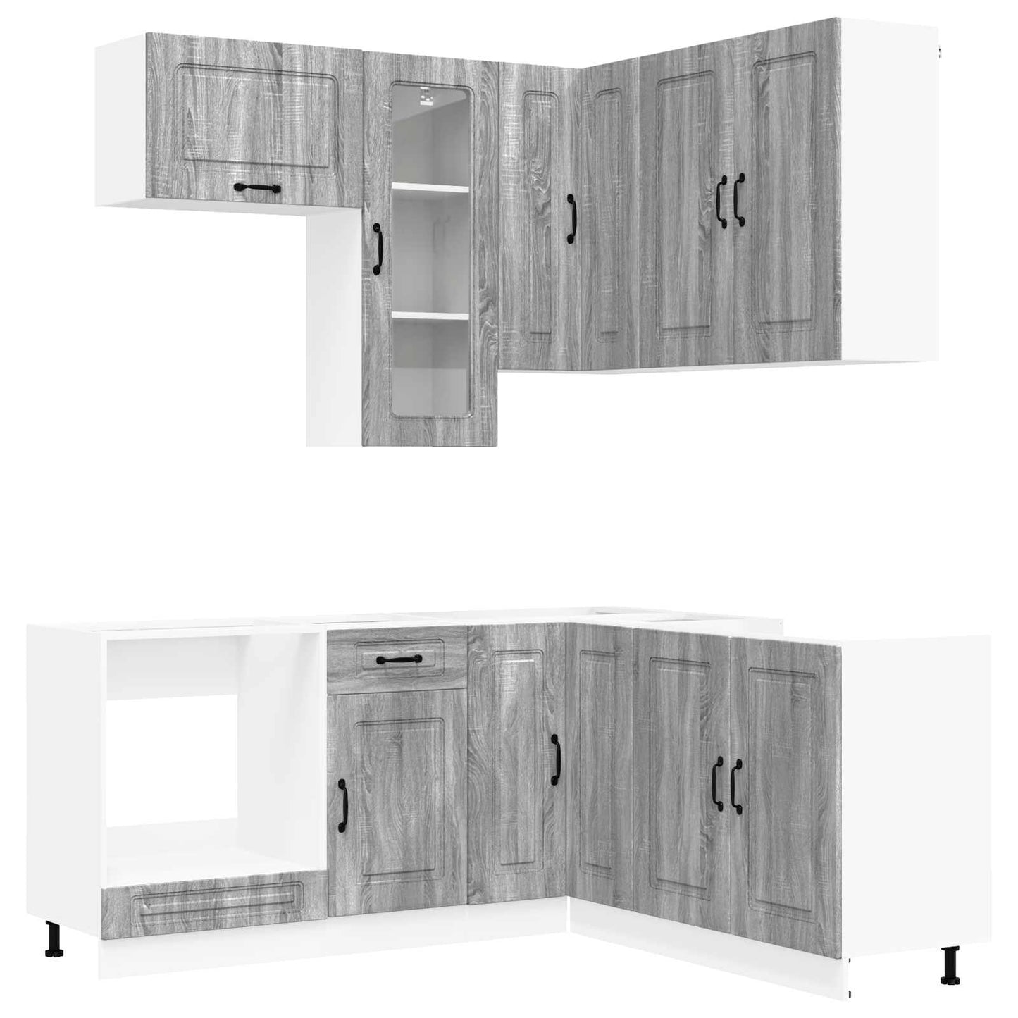 Kitchen Unit KALMAR 8 pcs Grey Sonoma Engineered Wood