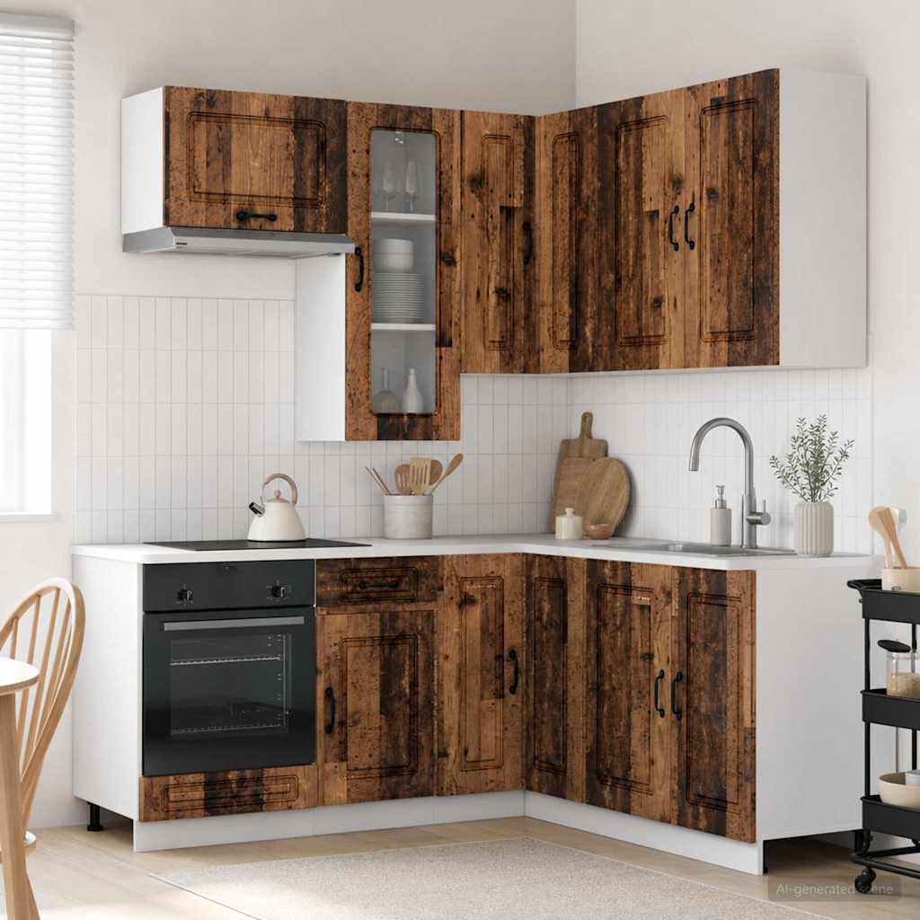 Kitchen Unit KALMAR 8 pcs Old Wood Engineered Wood