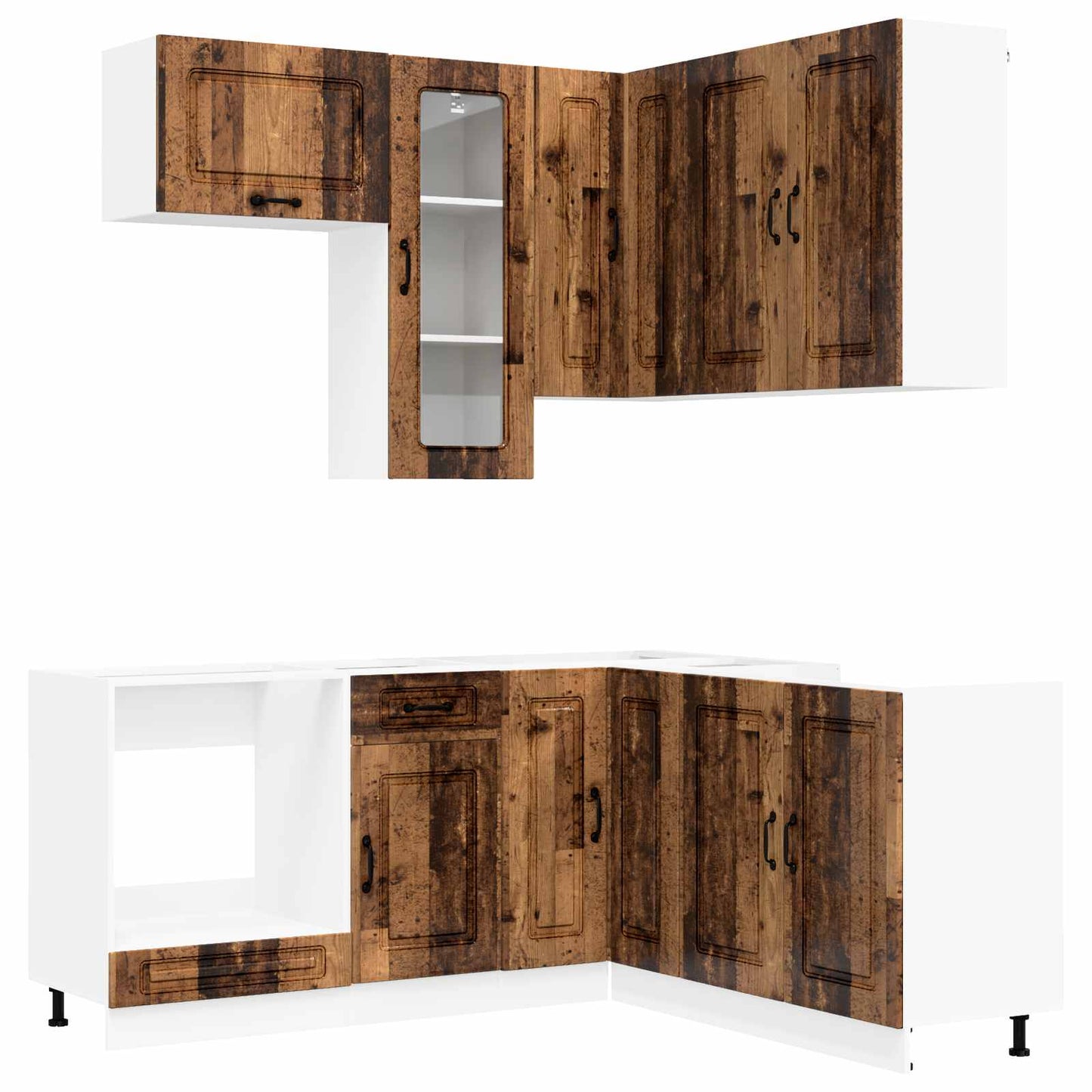 Kitchen Unit KALMAR 8 pcs Old Wood Engineered Wood