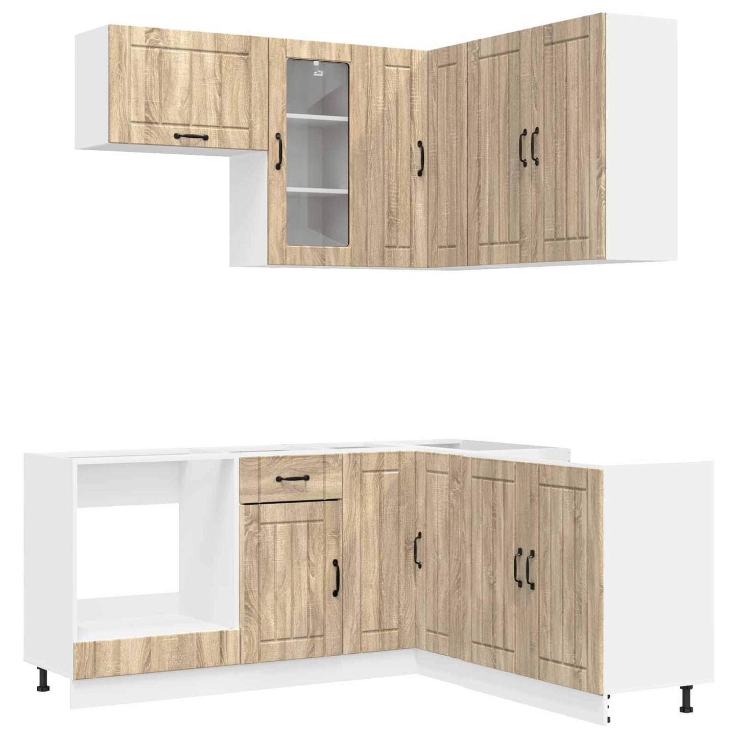 Kitchen Unit LUCCA 8 pcs Sonoma Oak Engineered Wood