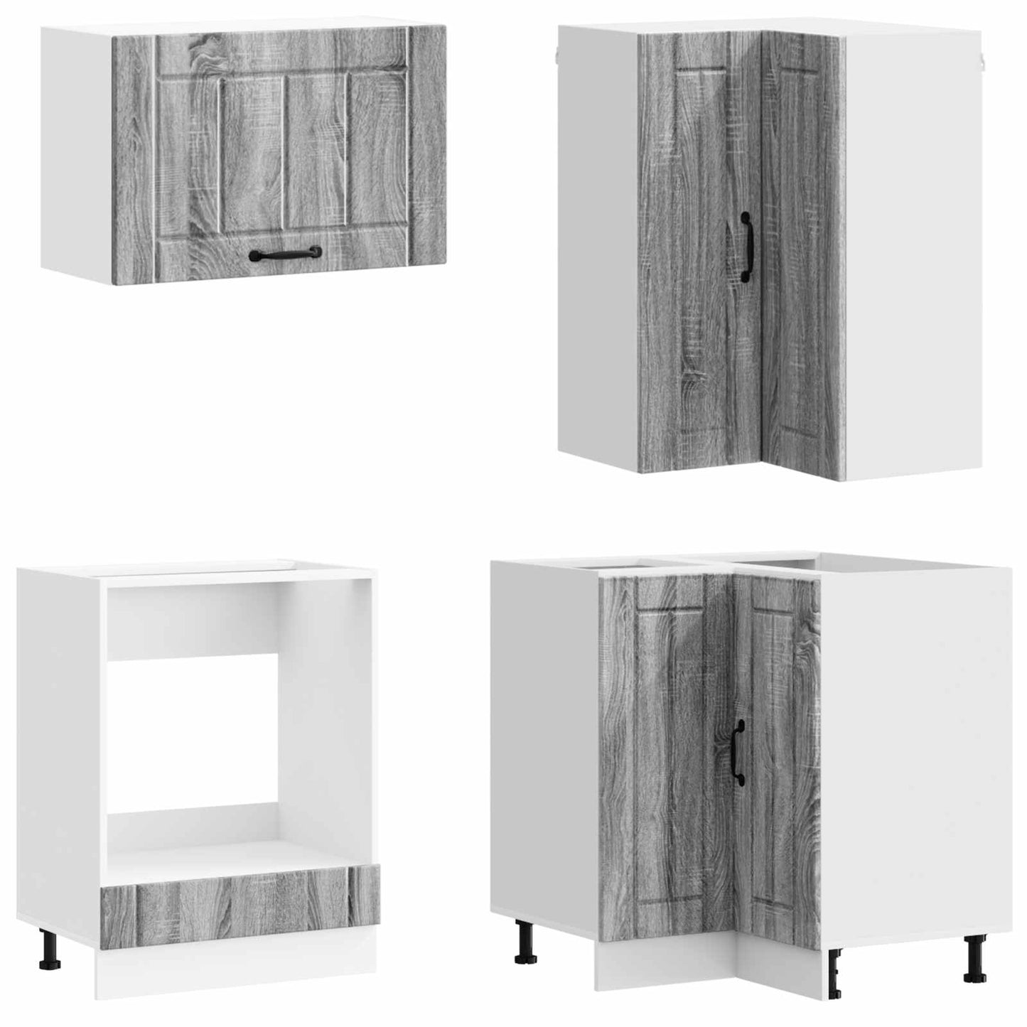 Kitchen Unit LUCCA 8 pcs Grey Sonoma Engineered Wood