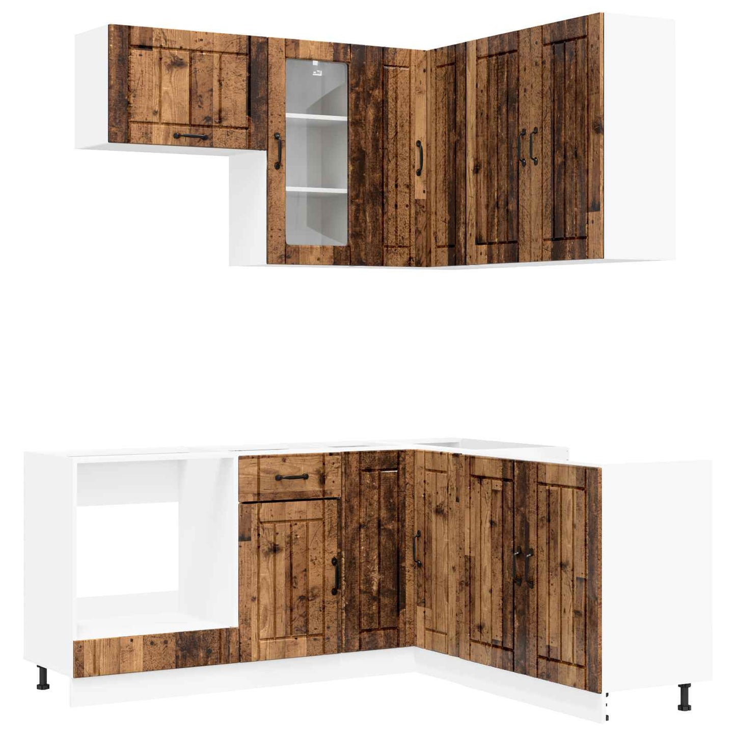 Kitchen Unit LUCCA 8 pcs Old Wood Engineered Wood