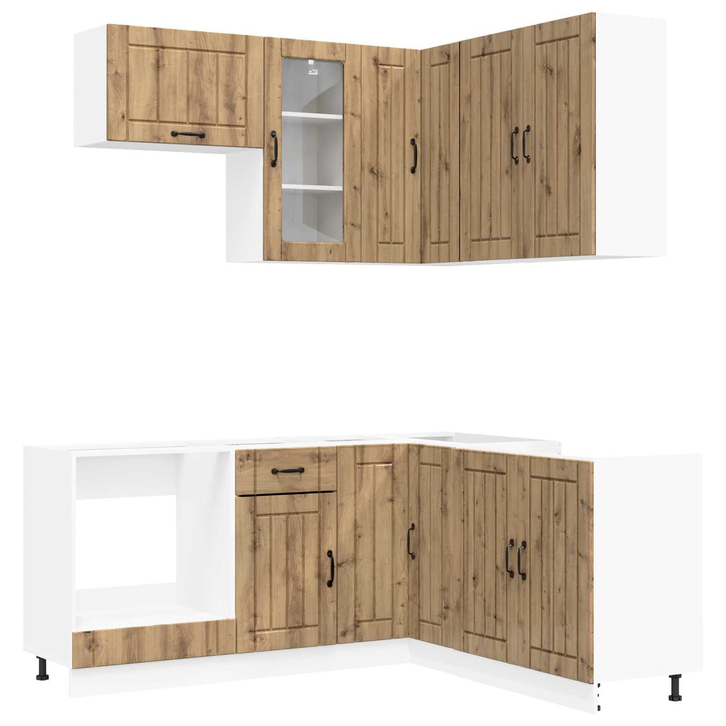 Kitchen Unit LUCCA 8 pcs Artisan Oak Engineered Wood