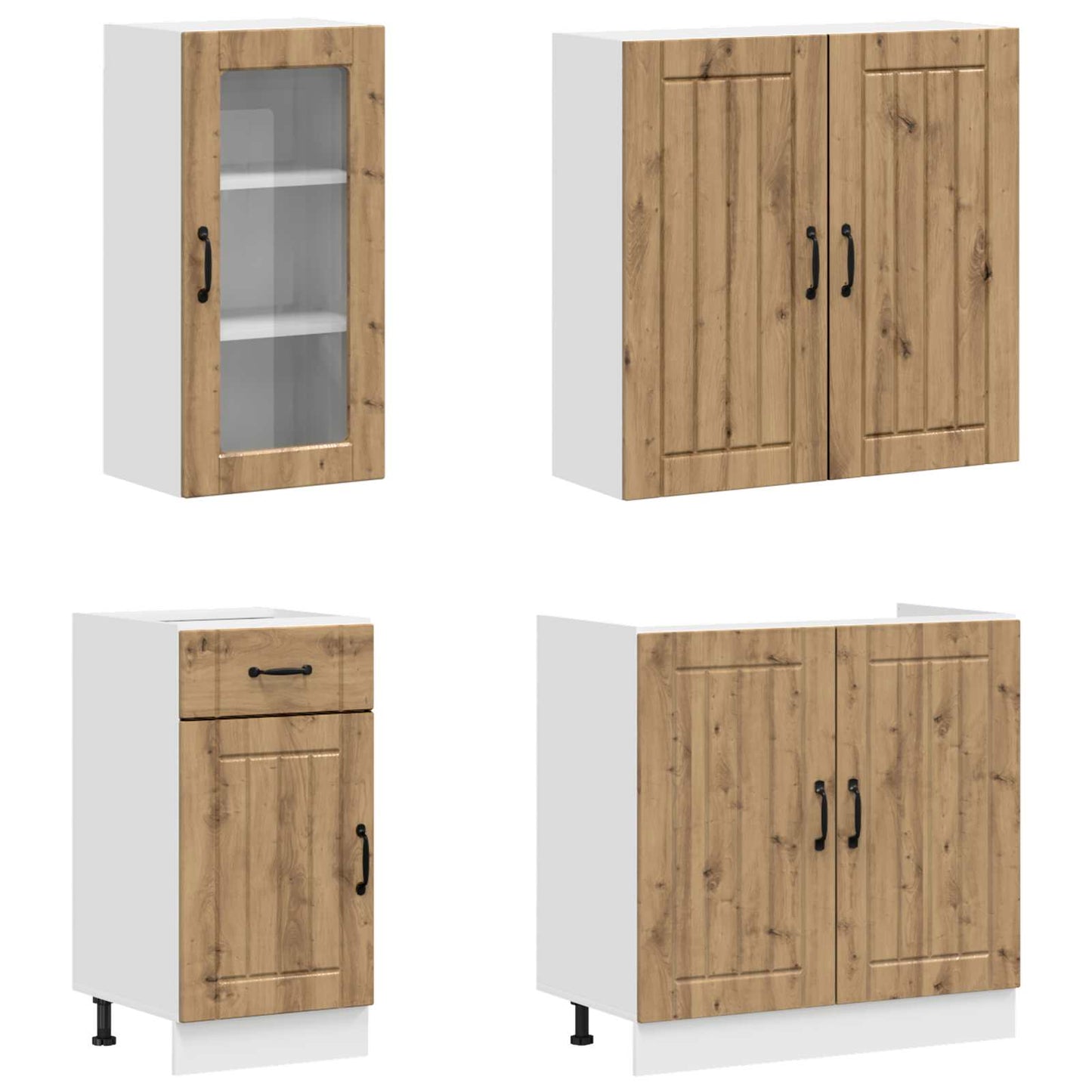 Kitchen Unit LUCCA 8 pcs Artisan Oak Engineered Wood
