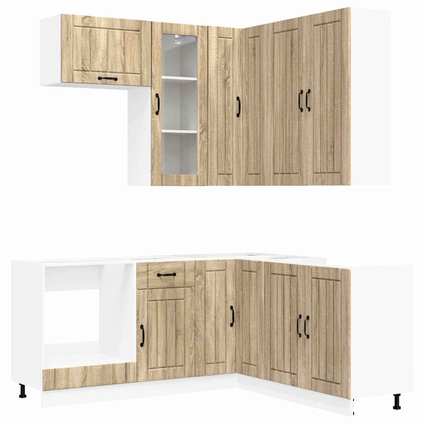 Kitchen Unit LUCCA 8 pcs Sonoma Oak Engineered Wood