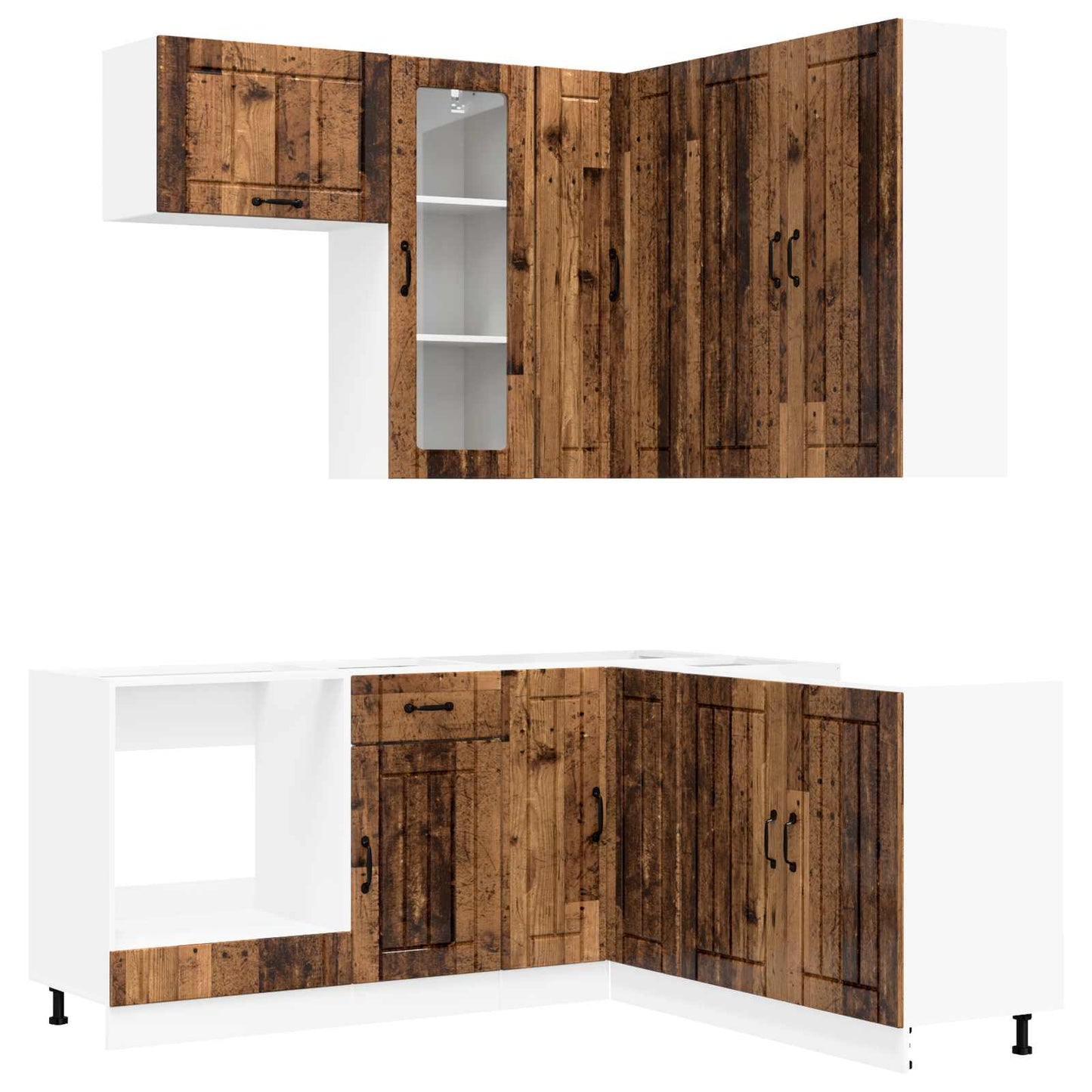 Kitchen Unit LUCCA 8 pcs Old Wood Engineered Wood