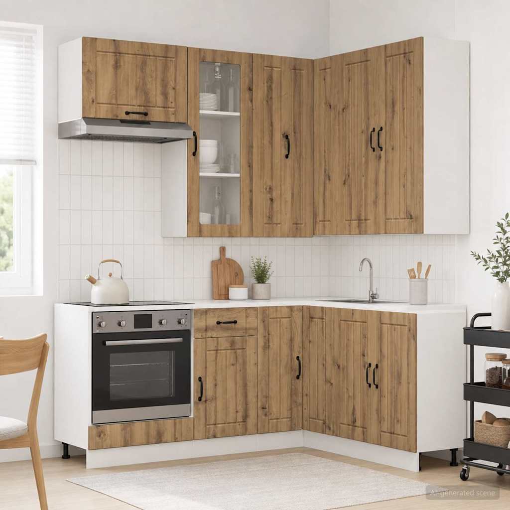 Kitchen Unit LUCCA 8 pcs Artisan Oak Engineered Wood