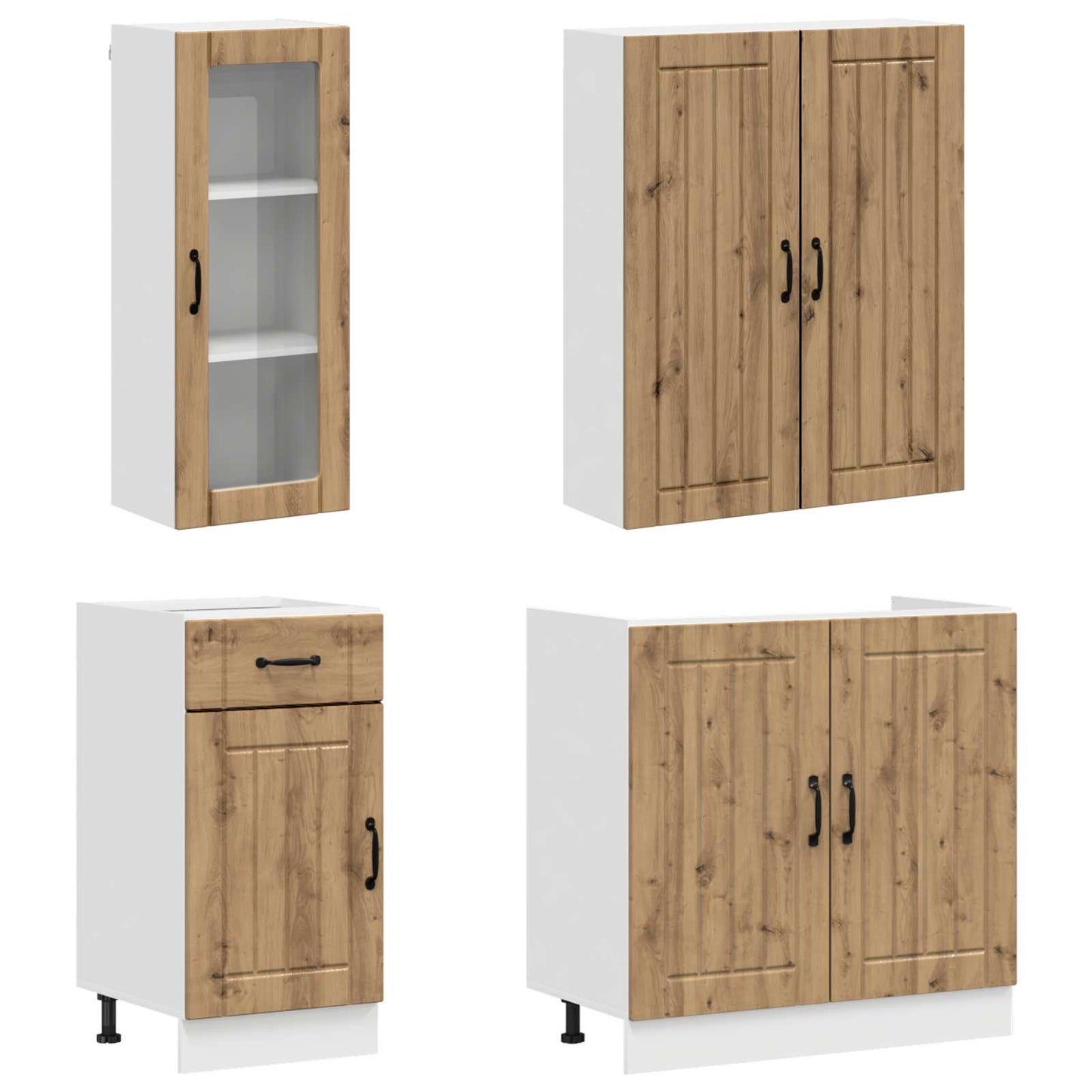 Kitchen Unit LUCCA 8 pcs Artisan Oak Engineered Wood