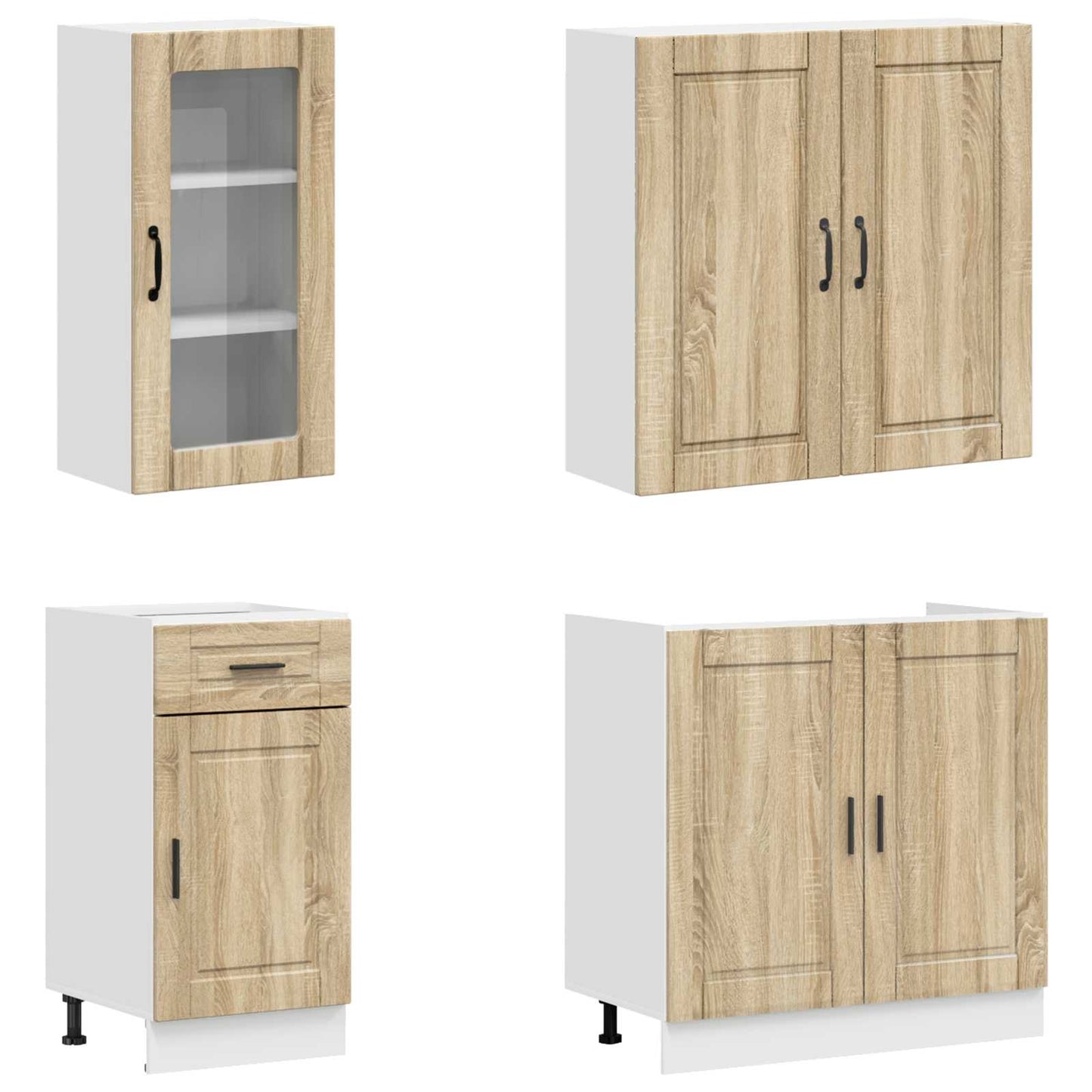 Kitchen Unit PORTO 8 pcs Sonoma Oak Engineered Wood