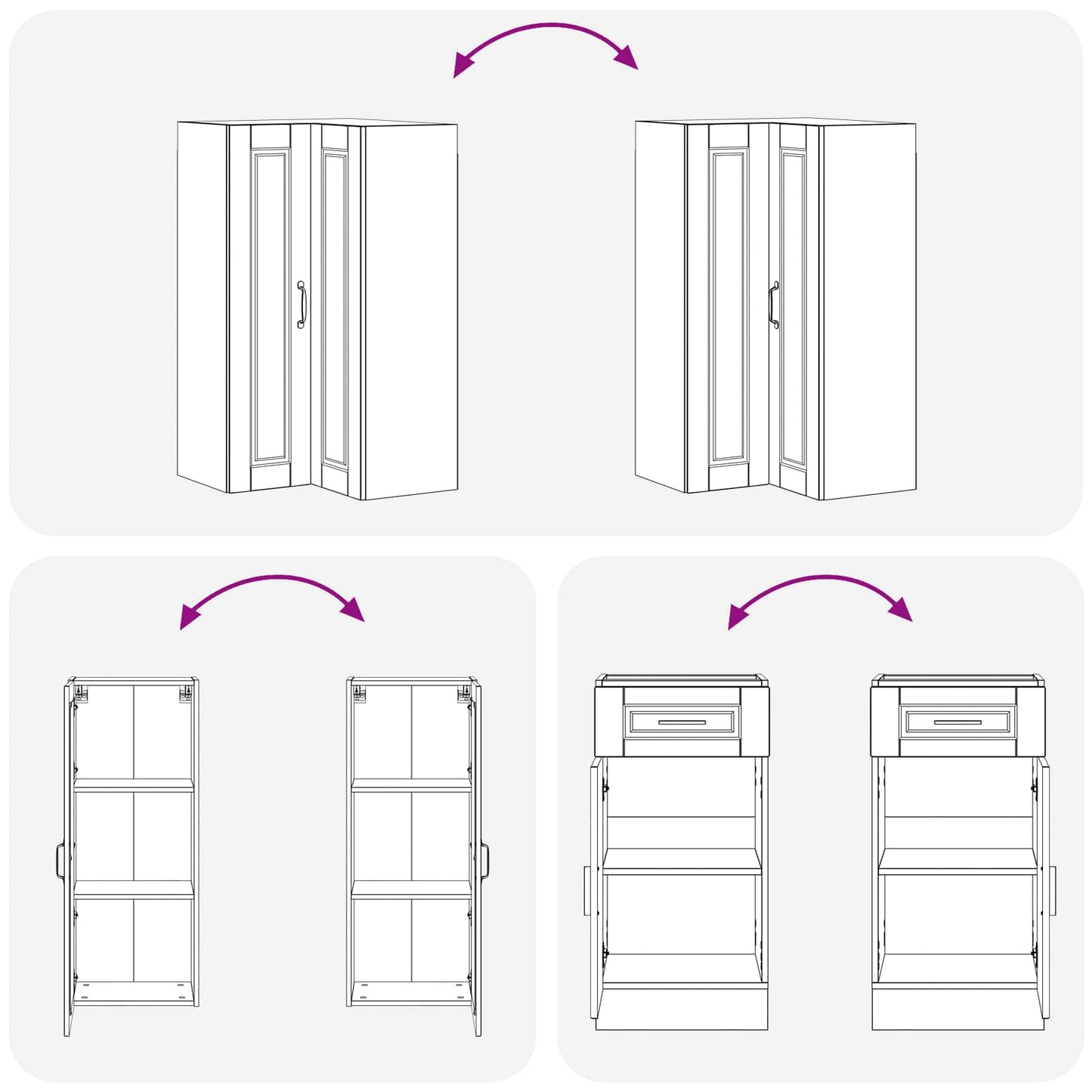 Kitchen Unit PORTO 8 pcs White Engineered Wood