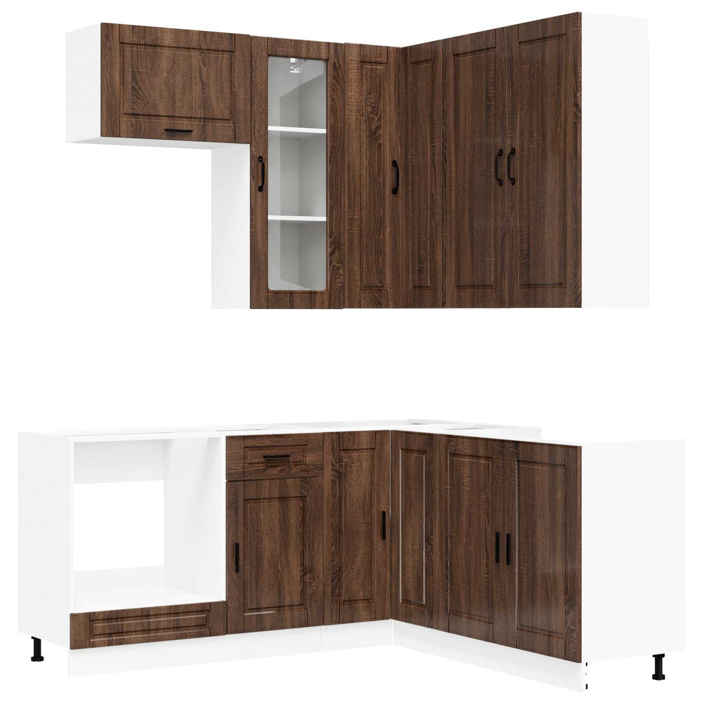 Kitchen Unit PORTO 8 pcs Brown Oak Engineered Wood
