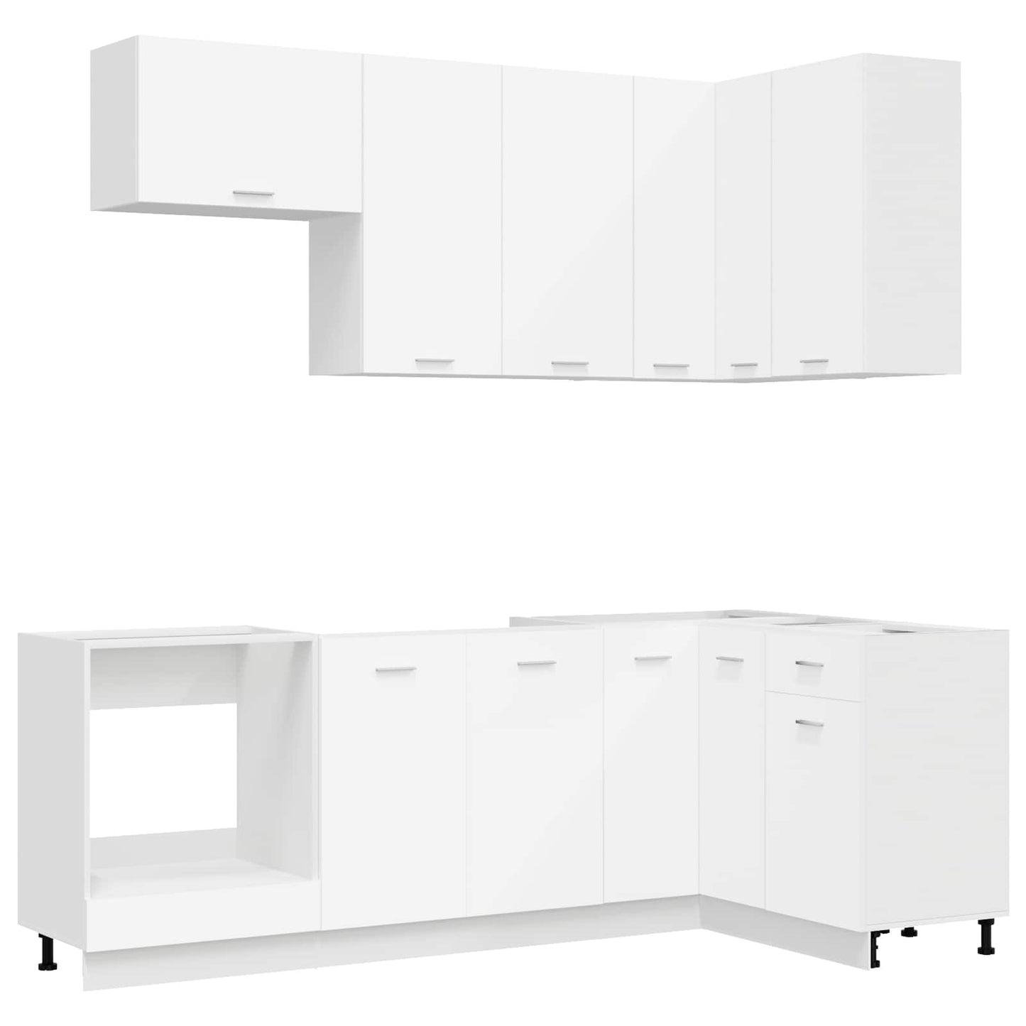 Kitchen Unit LYON 8 pcs White Engineered Wood