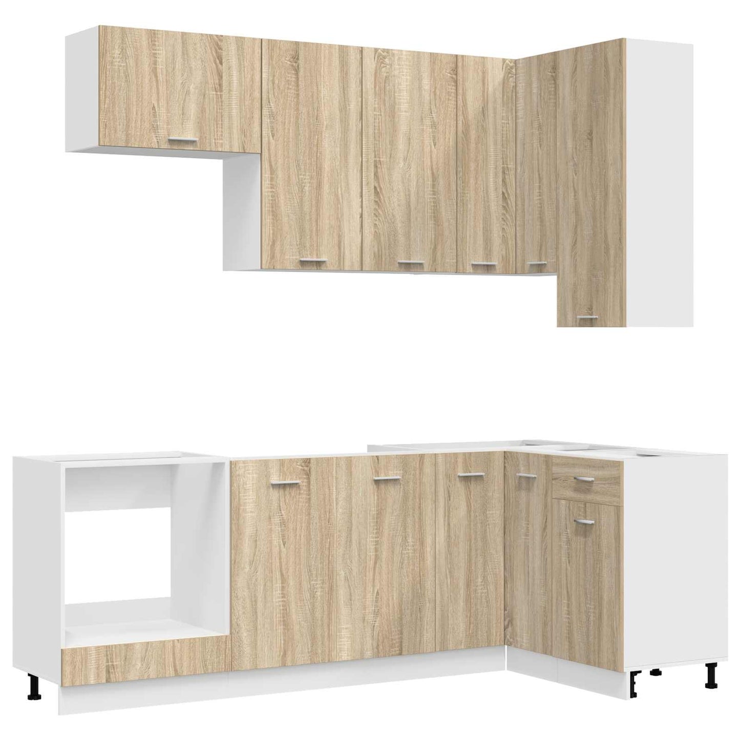 Kitchen Unit LYON 8 pcs Sonoma Oak Engineered Wood