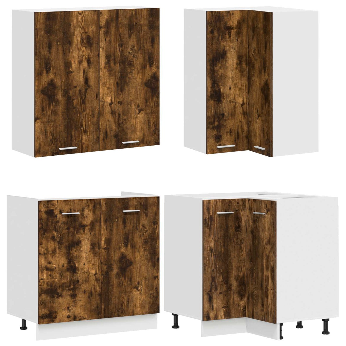Kitchen Unit LYON 8 pcs Smoked Oak Engineered Wood
