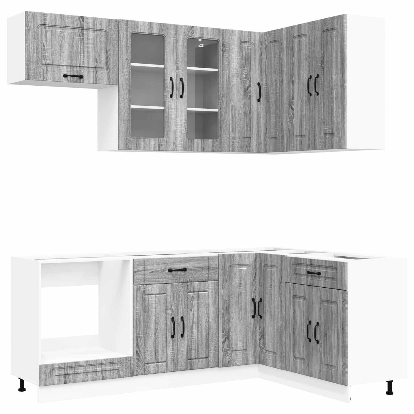 Kitchen Unit KALMAR 8 pcs Grey Sonoma Engineered Wood