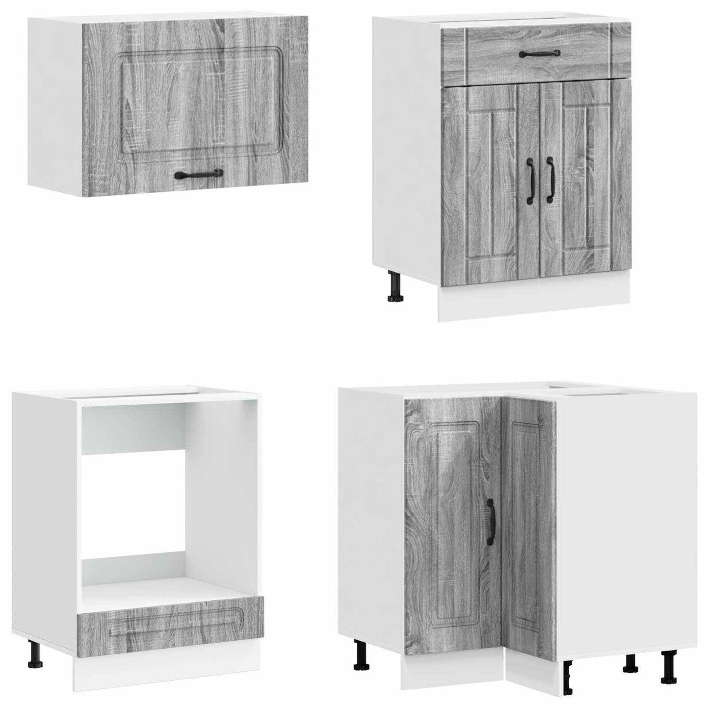 Kitchen Unit KALMAR 8 pcs Grey Sonoma Engineered Wood