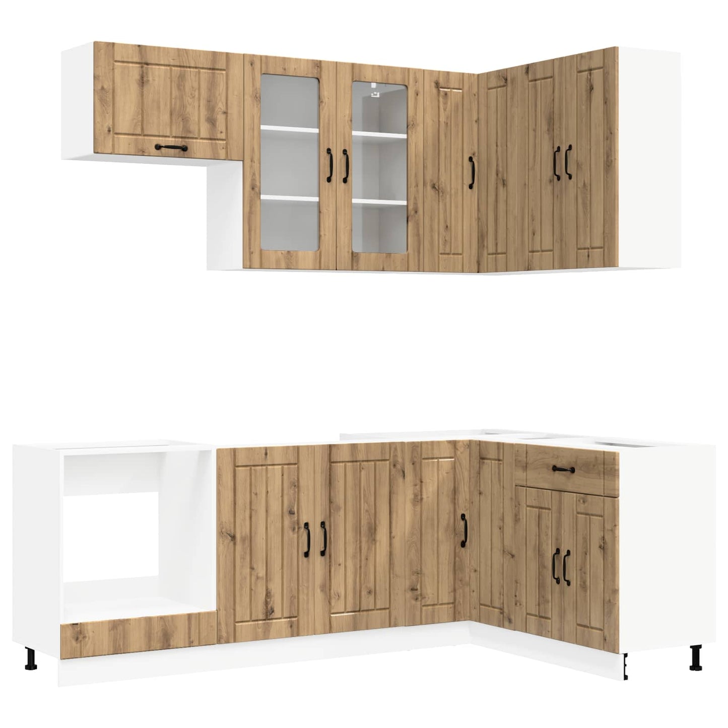 Kitchen Unit LUCCA 8 pcs Artisan Oak Engineered Wood