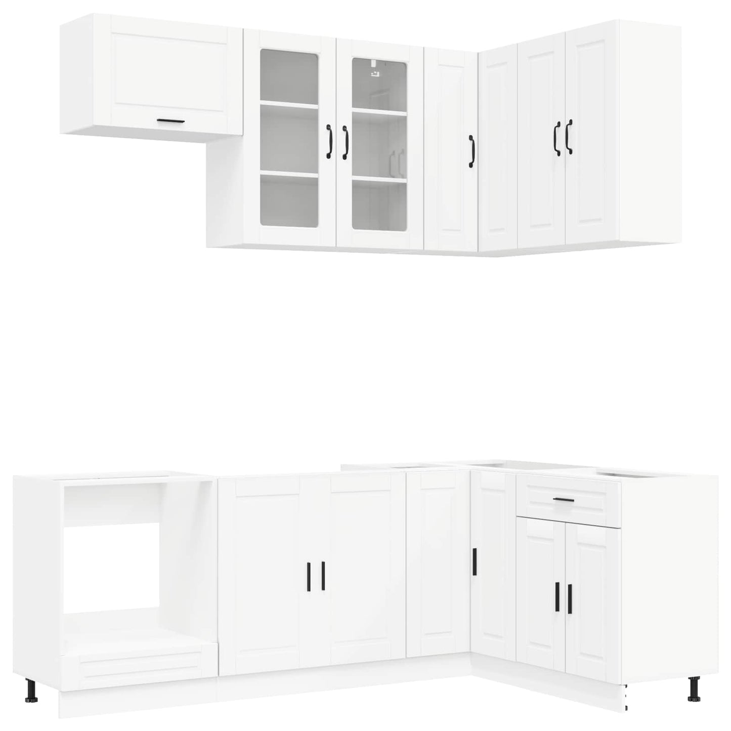 Kitchen Unit PORTO 8 pcs White Engineered Wood