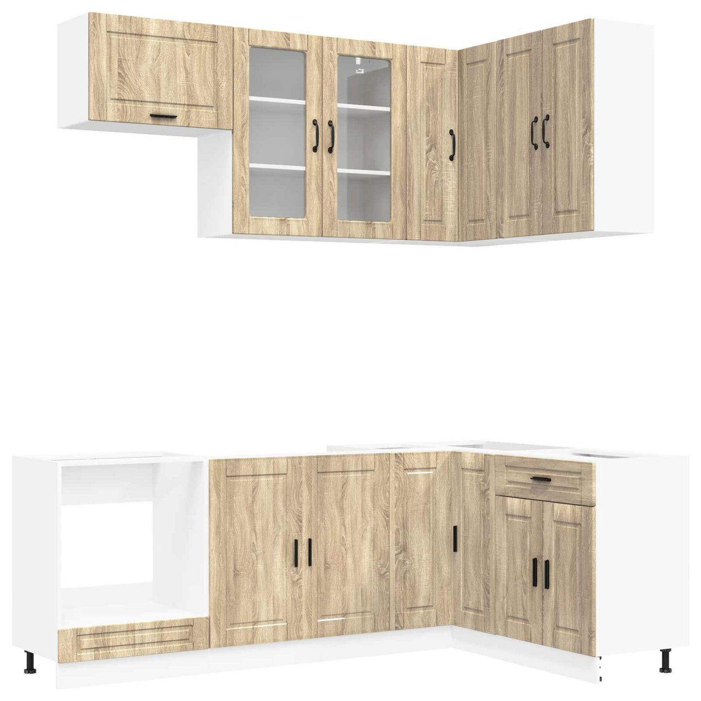 Kitchen Unit PORTO 8 pcs Sonoma Oak Engineered Wood