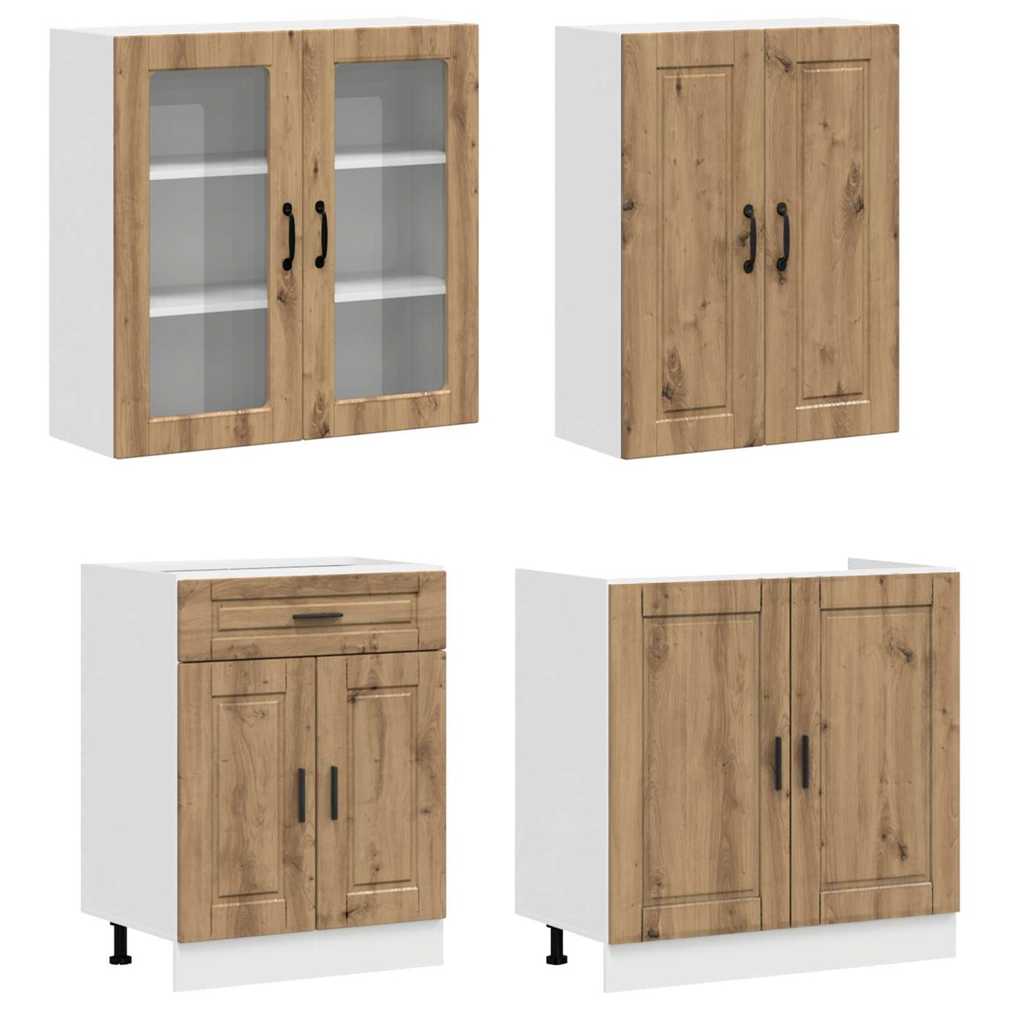 Kitchen Unit PORTO 8 pcs Artisan Oak Engineered Wood