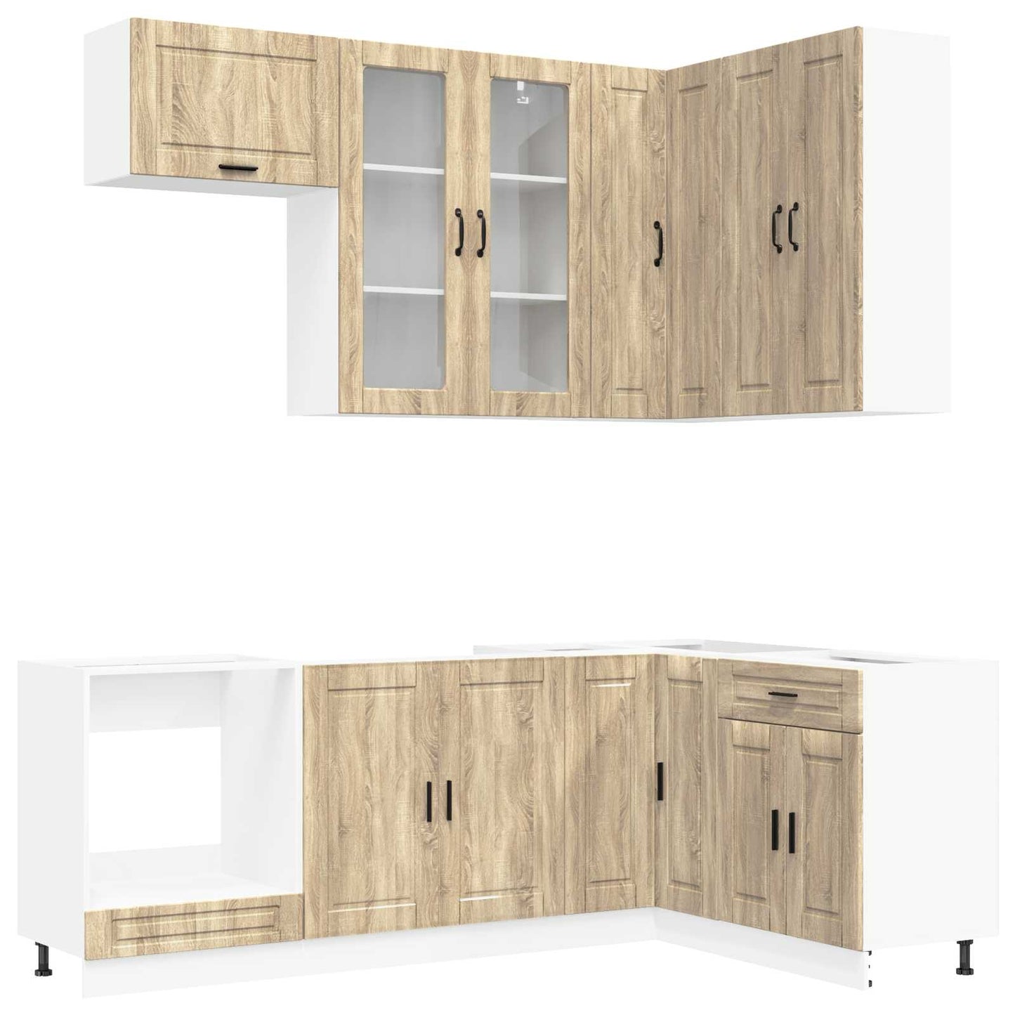 Kitchen Unit PORTO 8 pcs Sonoma Oak Engineered Wood