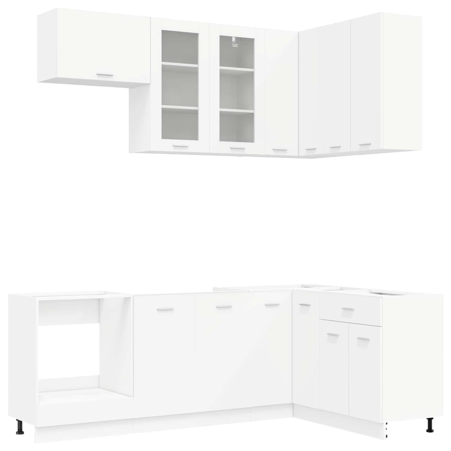 Kitchen Unit LYON 8 pcs White Engineered Wood