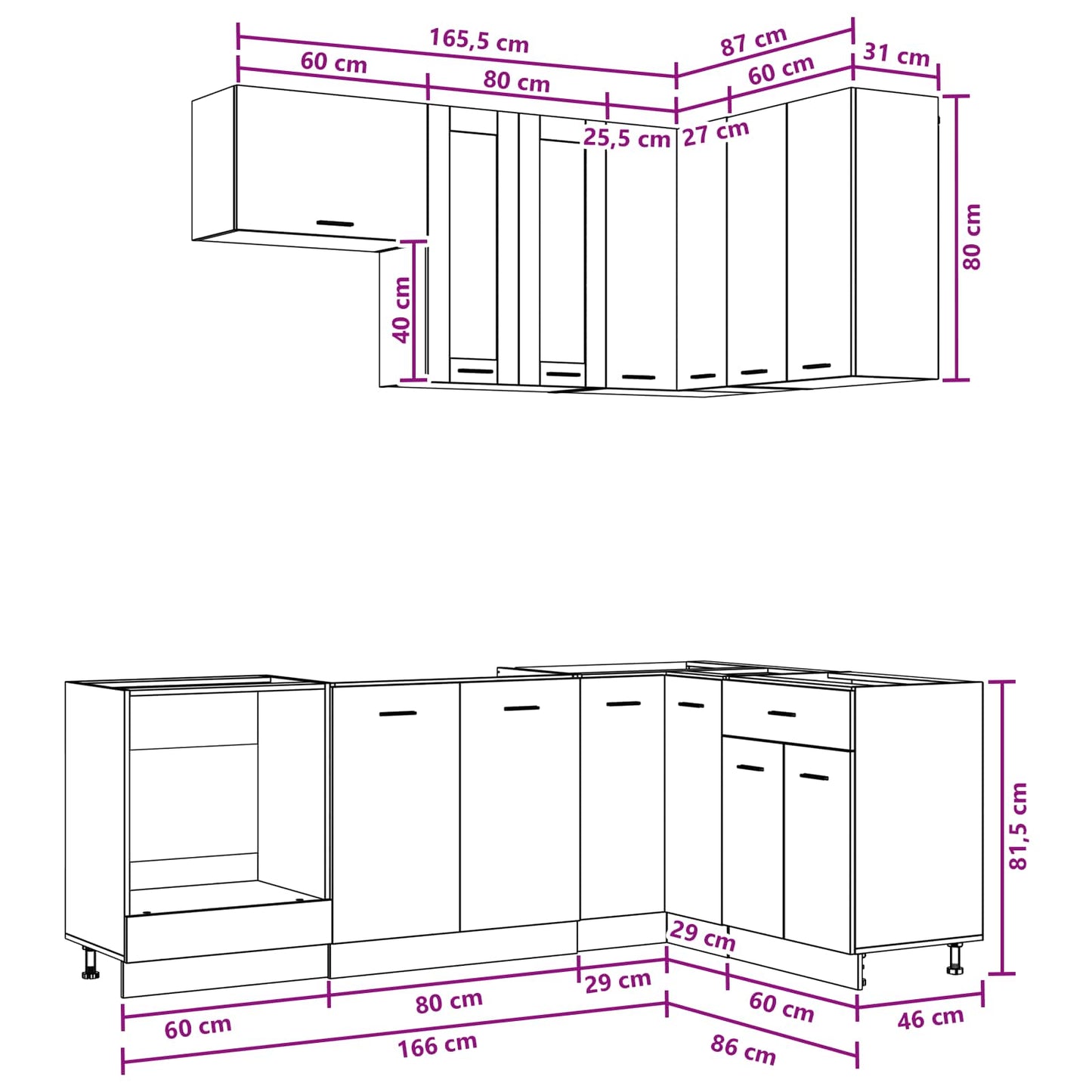 Kitchen Unit LYON 8 pcs Sonoma Oak Engineered Wood