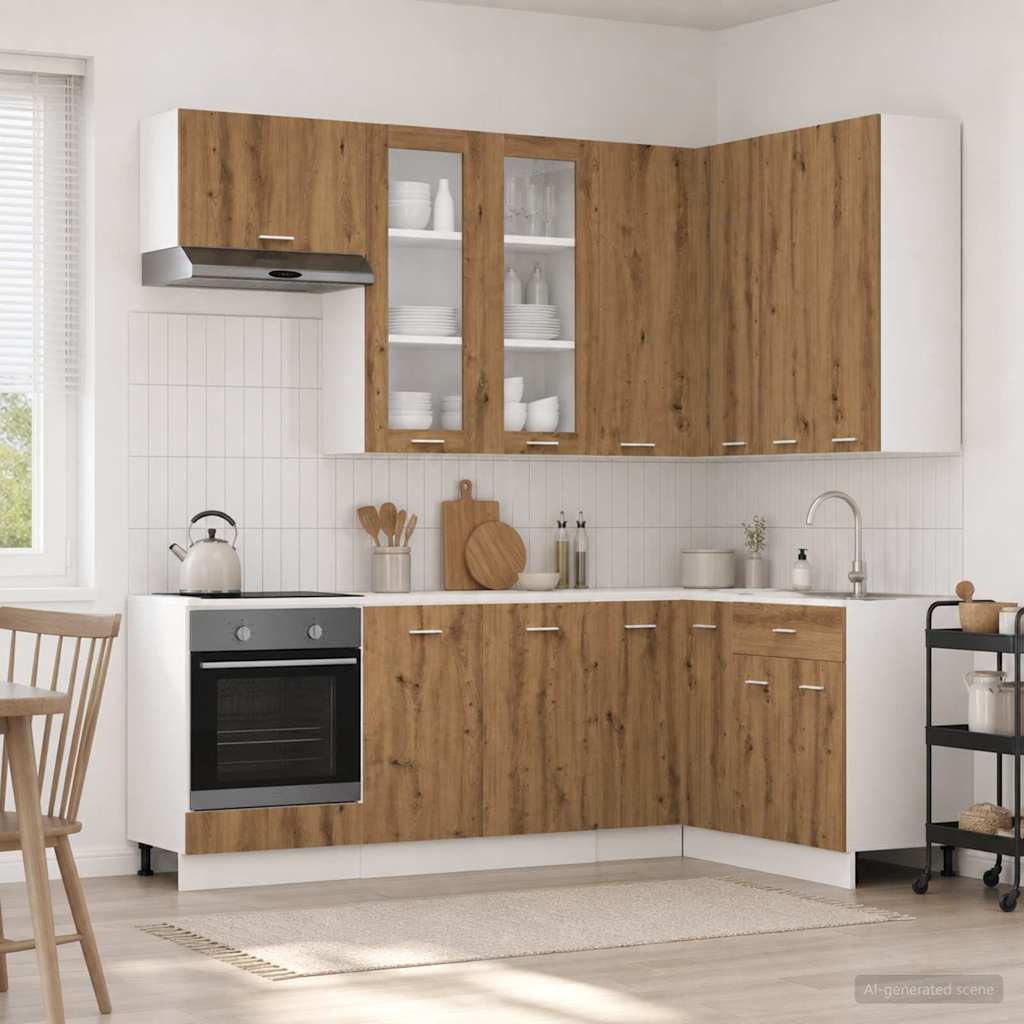 Kitchen Unit LYON 8 pcs Artisan Oak Engineered Wood